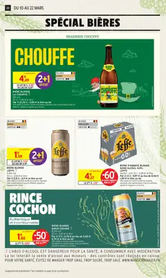 Intermarché - Prévisualisation de BIÈRE D'ABBAYE BLONDE SANS ALCOOL 0.0% LEFFE, Bière d'abbaye blonde sans alcool 0.0%, 6x25cl valide à partir de 10.03.2026 | Page: 20 | Produits: Alcool, Bière blonde, Biere blonde leffe, Bière