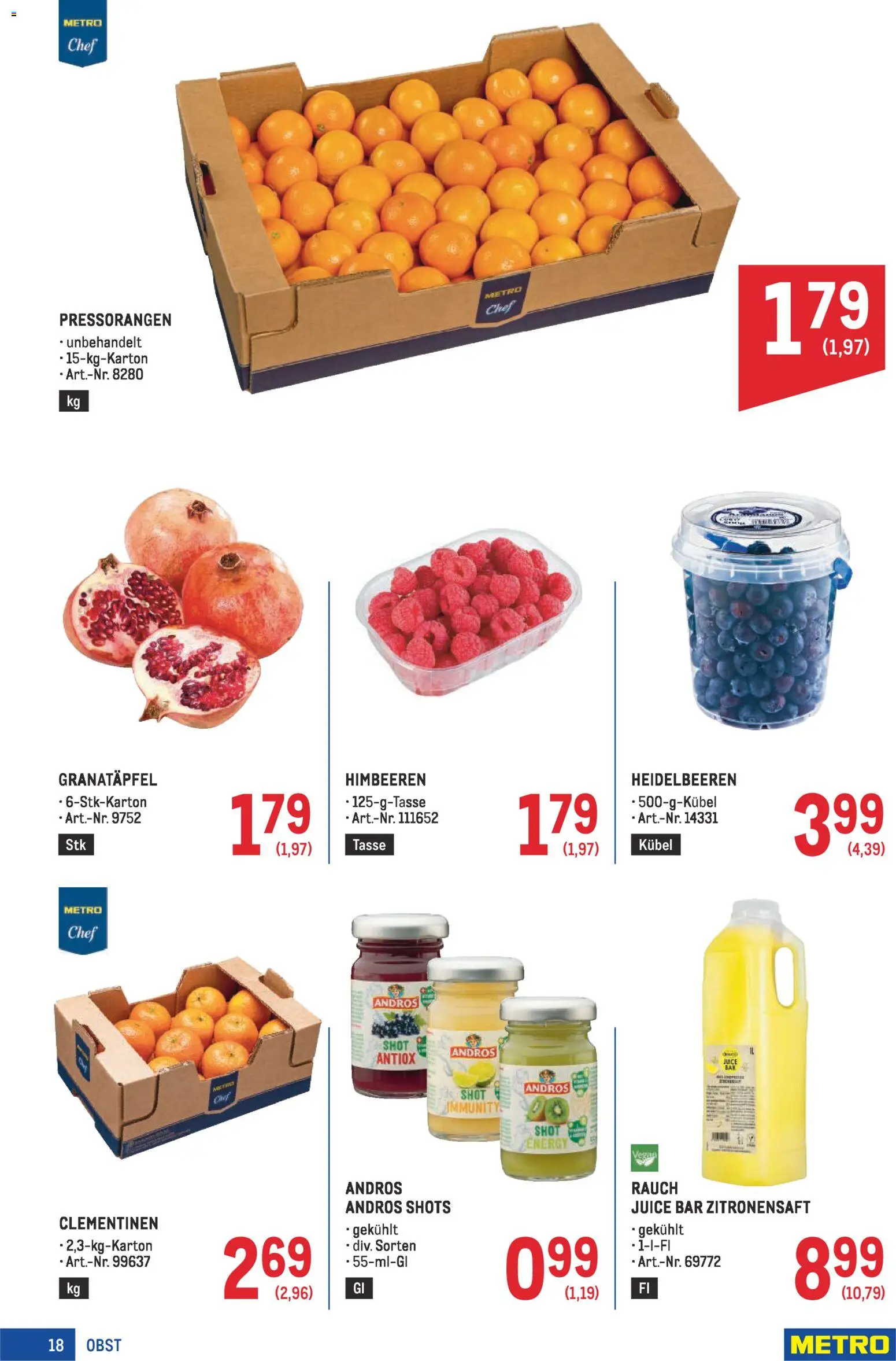 Metro Profi gültig ab 08.01.2026 | Seite: 18 | Produkte: Obst
