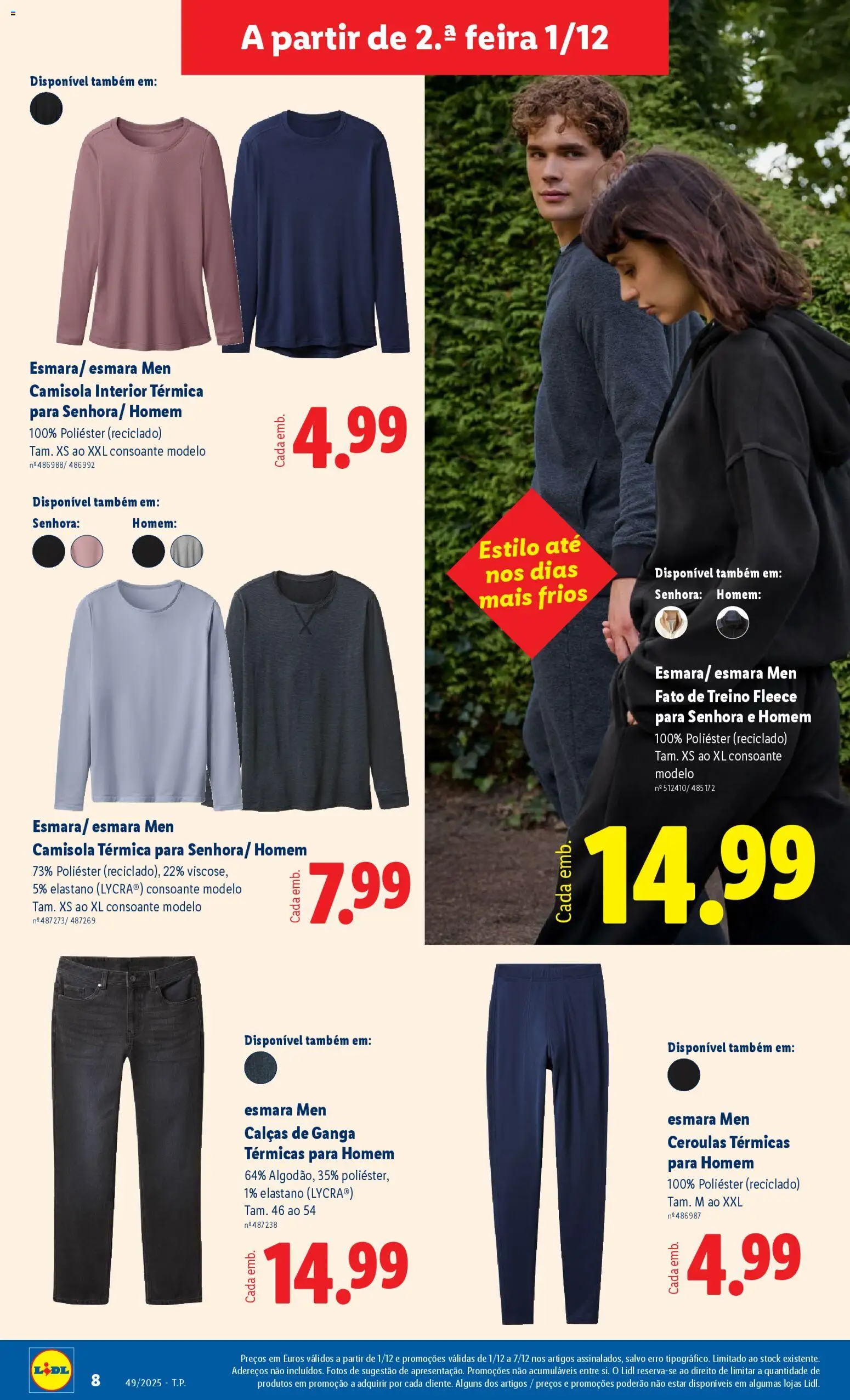 Lidl Novidades │ válido de 01.12.2025 | Página: 8 | Produtos: Jeans, Calças, Camisola, Fato