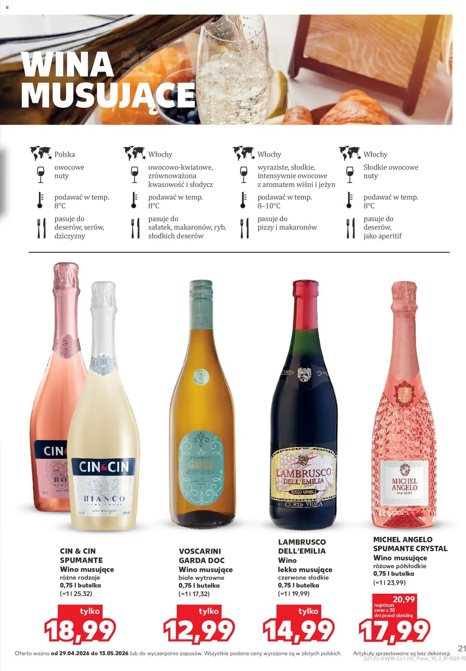 Kaufland Polsko leták - Barek od 29.04.2026 | Strana: 21 | Produkty: Lambrusco