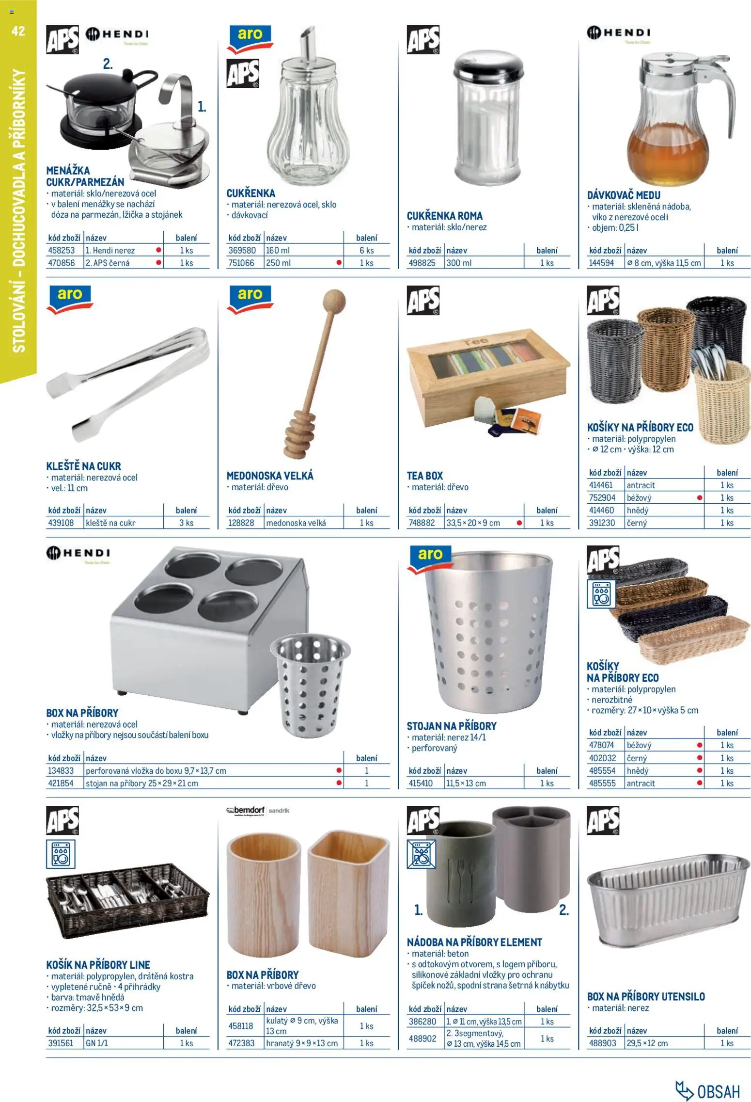 Makro leták - Gastro vybavení a zařízení od 01.02.2026 | Strana: 42 | Produkty: Box, Vložky, Košík, Lžička