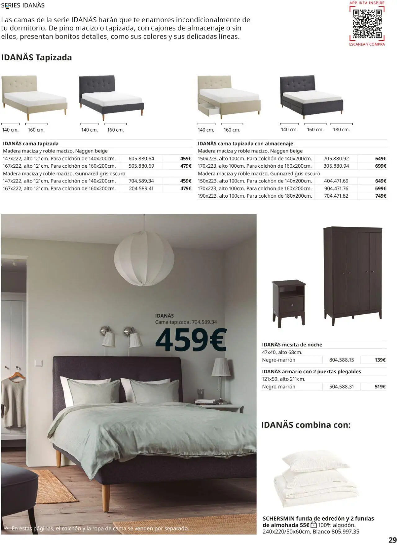 Catálogo IKEA Muebles para el dormitorio │ válido desde el 01.09.2025 | Página: 29 | Productos: Colchon, Funda, Almohada, Almacenaje