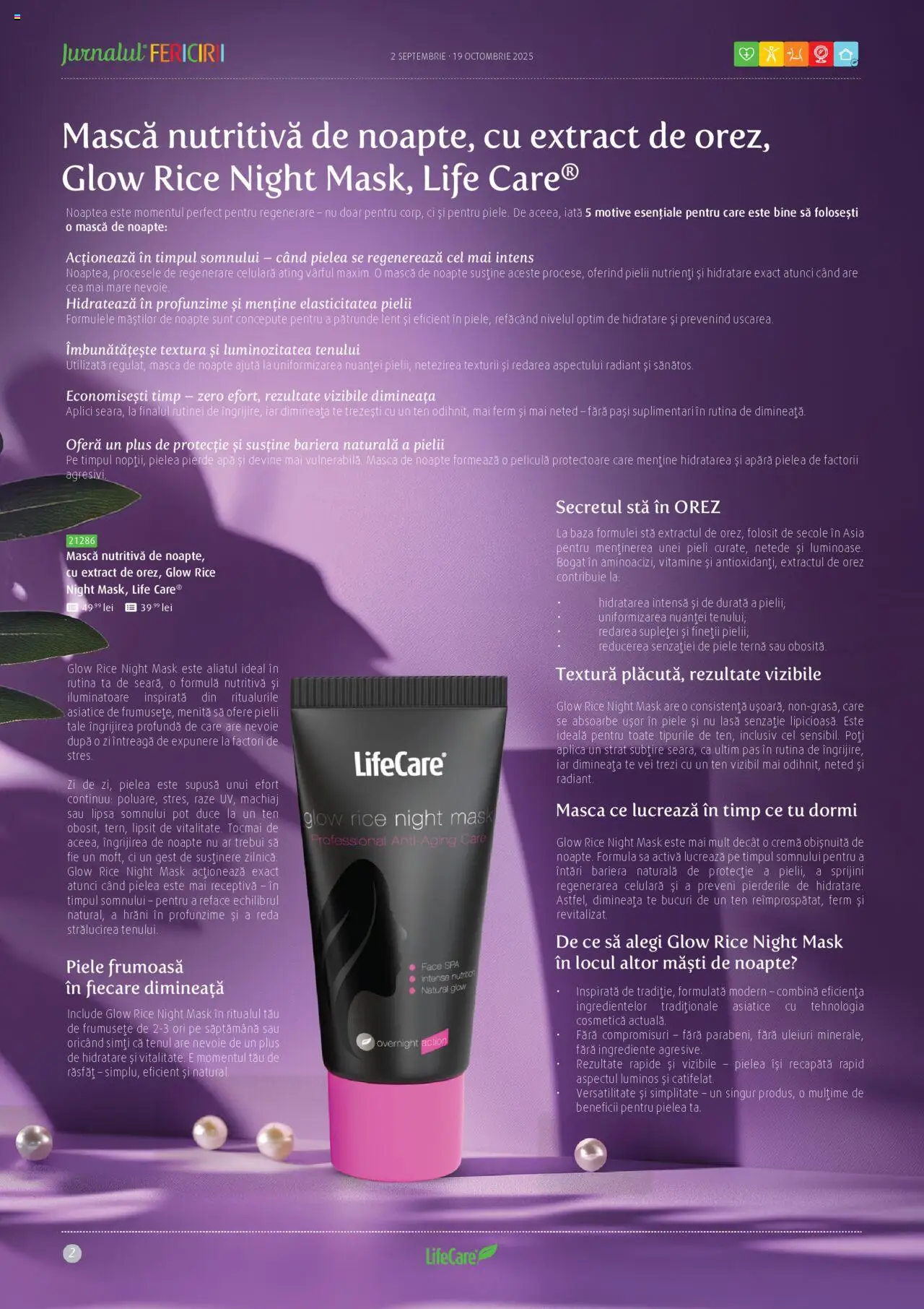 Noul catalog Life Care – valabil de la 02.09.2025 | Pagină: 2 | Produse: Machiaj, Cremă, Orez, Apă