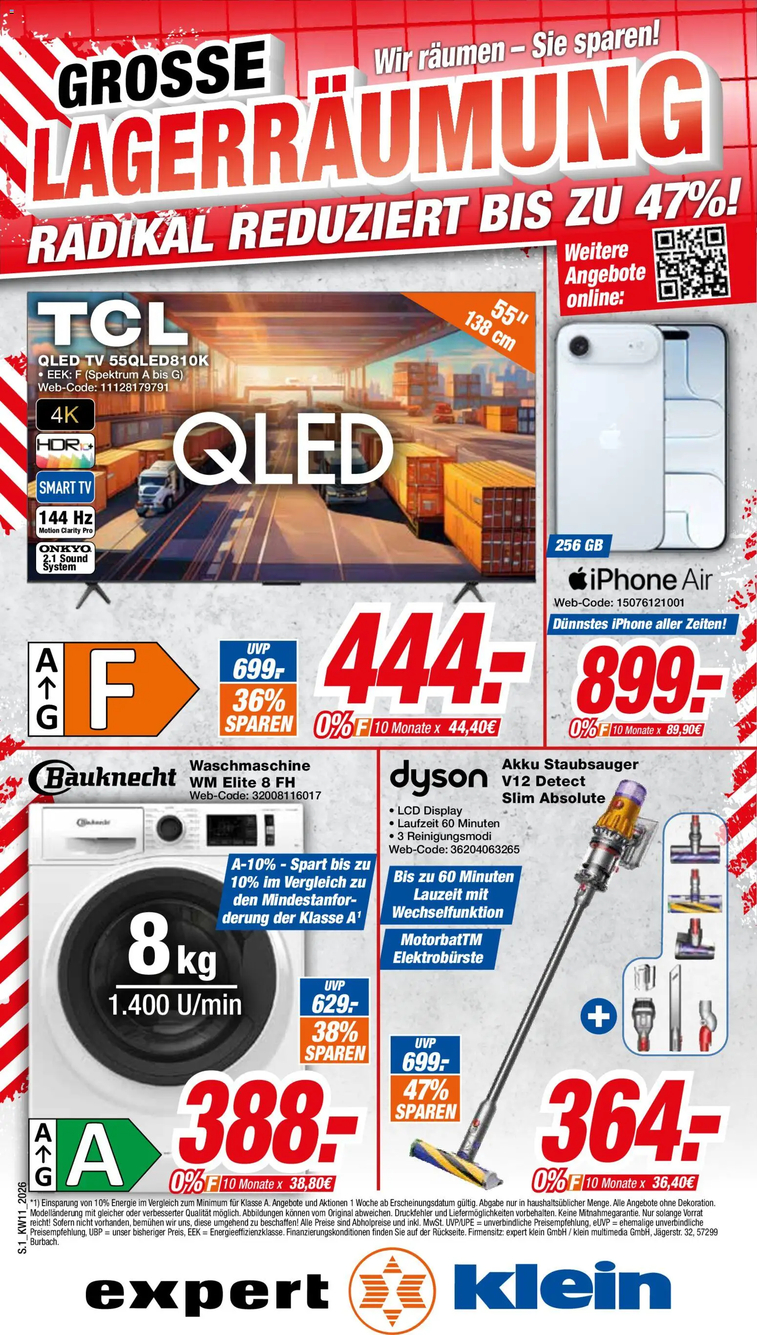 Expert Aktuelle Angebote – gültig ab 07.03.2026 | Seite: 1 | Produkte: Staubsauger, Smart TV, Iphone, TV