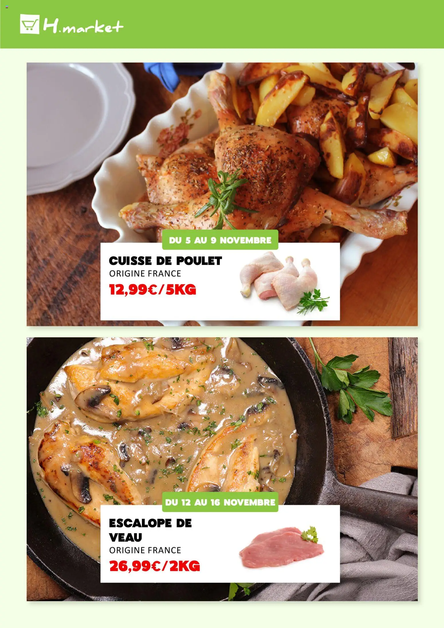 {H1} | Page: 2 | Produits: Cuisse de poulet