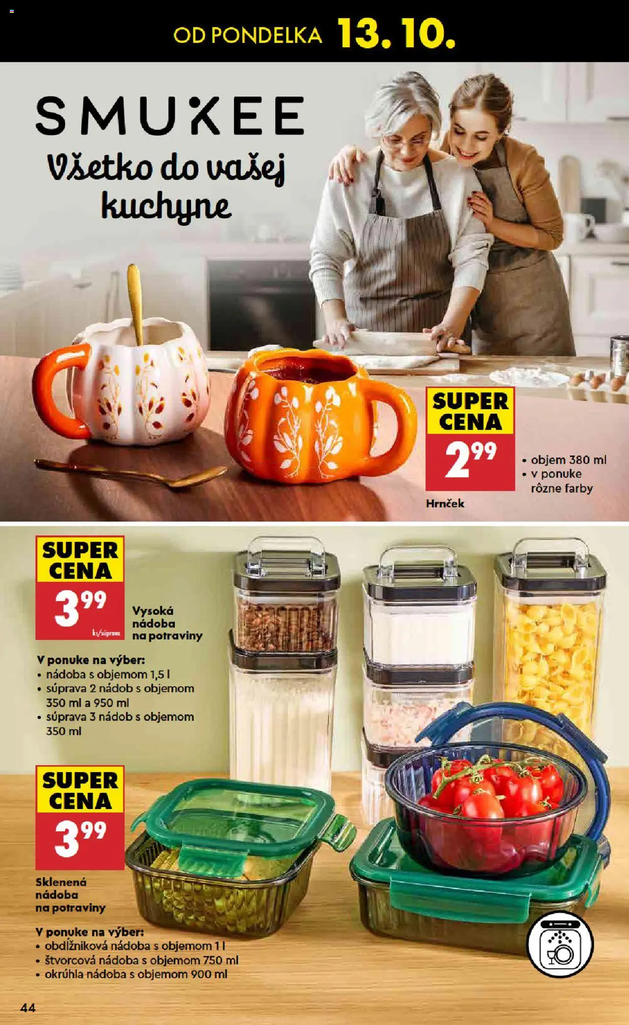 Nové Biedronka akcie – leták je platný od 09.10.2025 | Strana: 44 | Produkty: Kuchyne