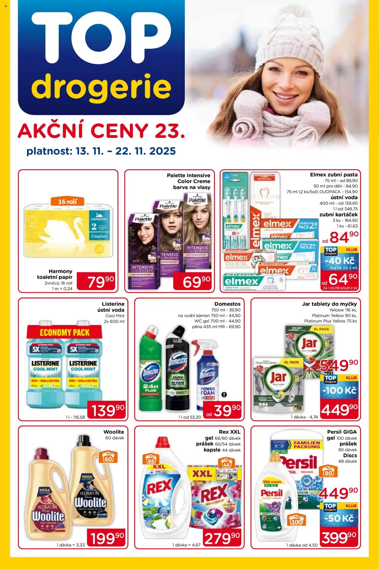 Top drogerie leták od 13.11.2025 | Strana: 1 | Produkty: Zubní kartáček, Kapsle, Jar, Barva na vlasy