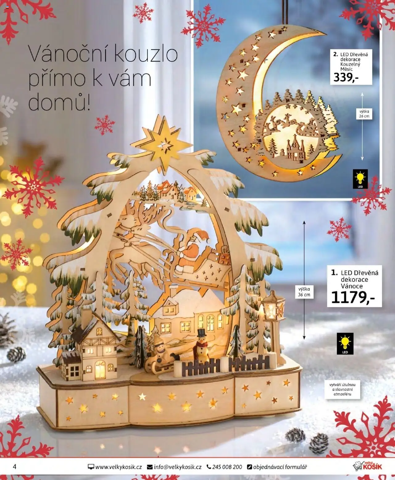 Velký Košík katalog říjen od 01.10.2025 | Strana: 4 | Produkty: LED, Dekorace