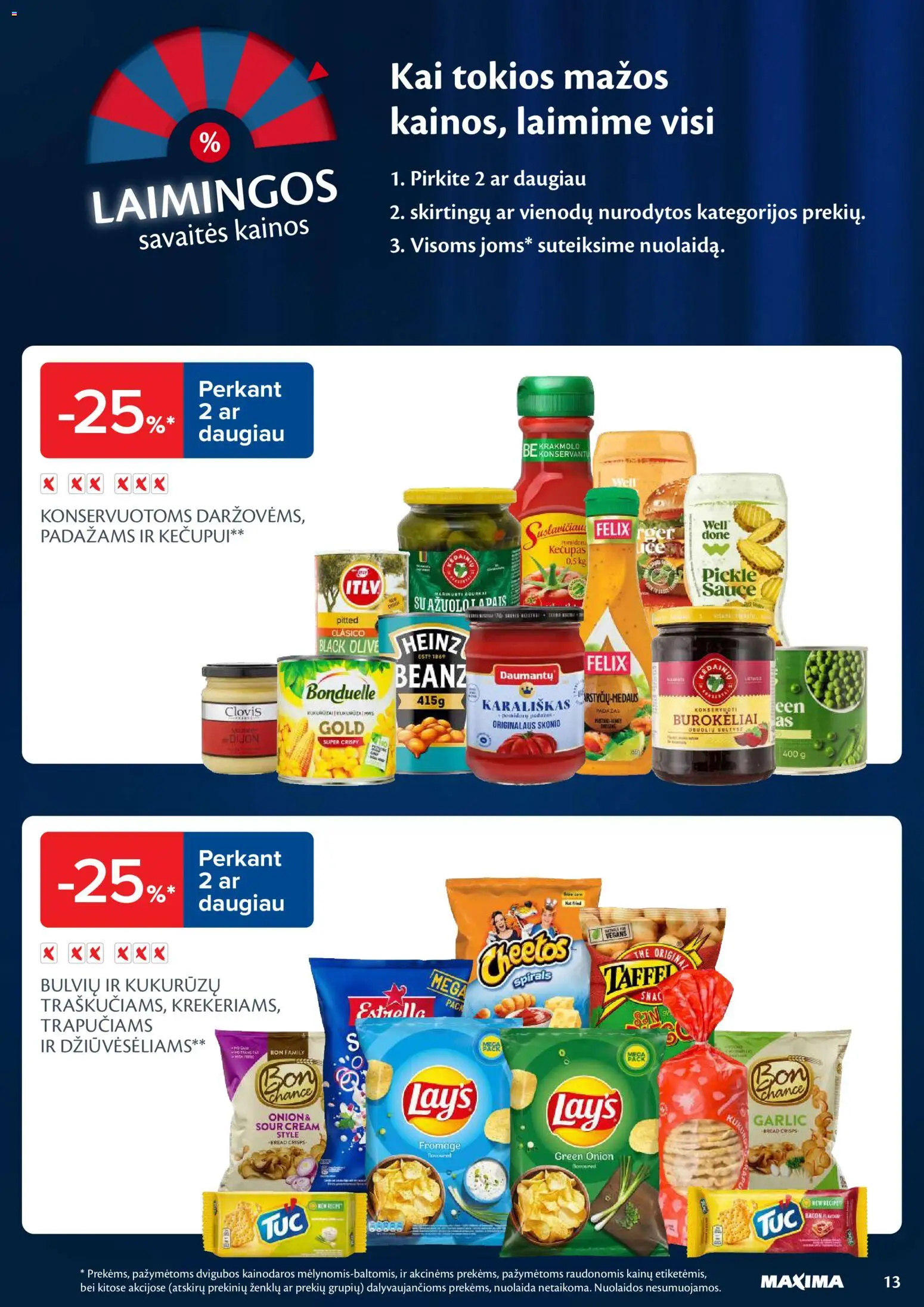 MAXIMA akcijos nuo 25.11.2025 | Puslapis: 13 | Prekių: Agurkai, Padažas, Kečupas
