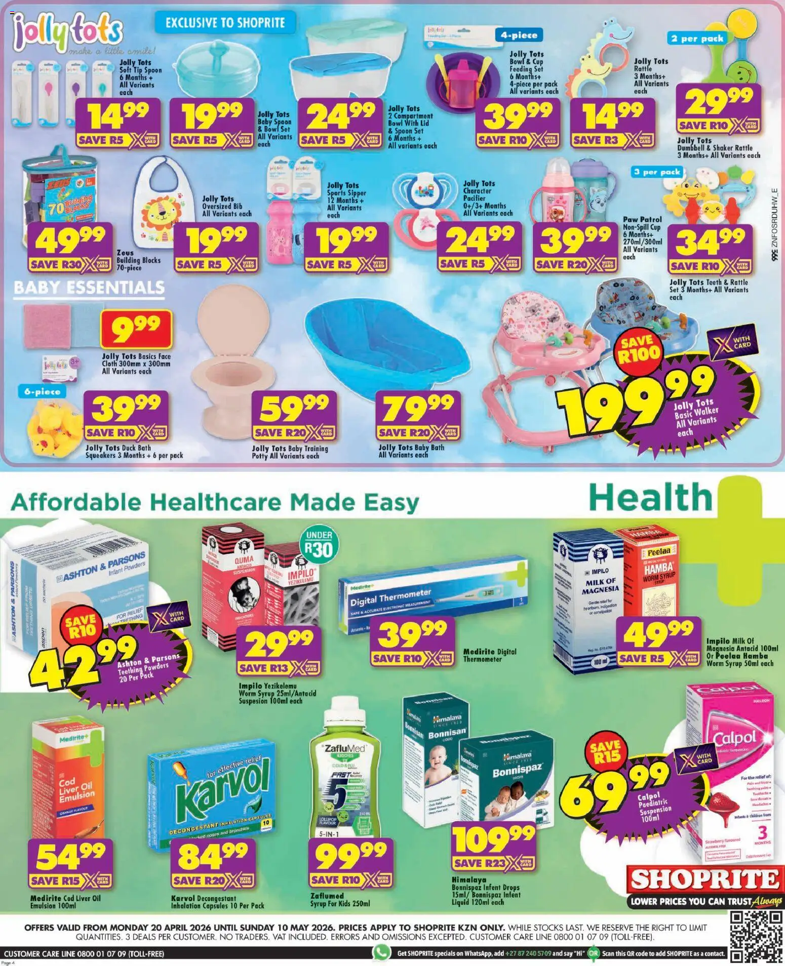 New Shoprite catalogue – valid from 20.04.2026 | Page: 4 | Products: Drone, Bowl, Milk, Powder