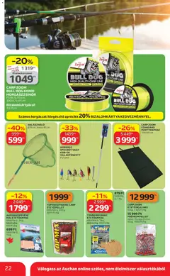 Auchan Kertészet és Szabadidő - amely érvényes a következő dátumtól: 16.04.2026 | Oldal: 22 | Termékek: Hal