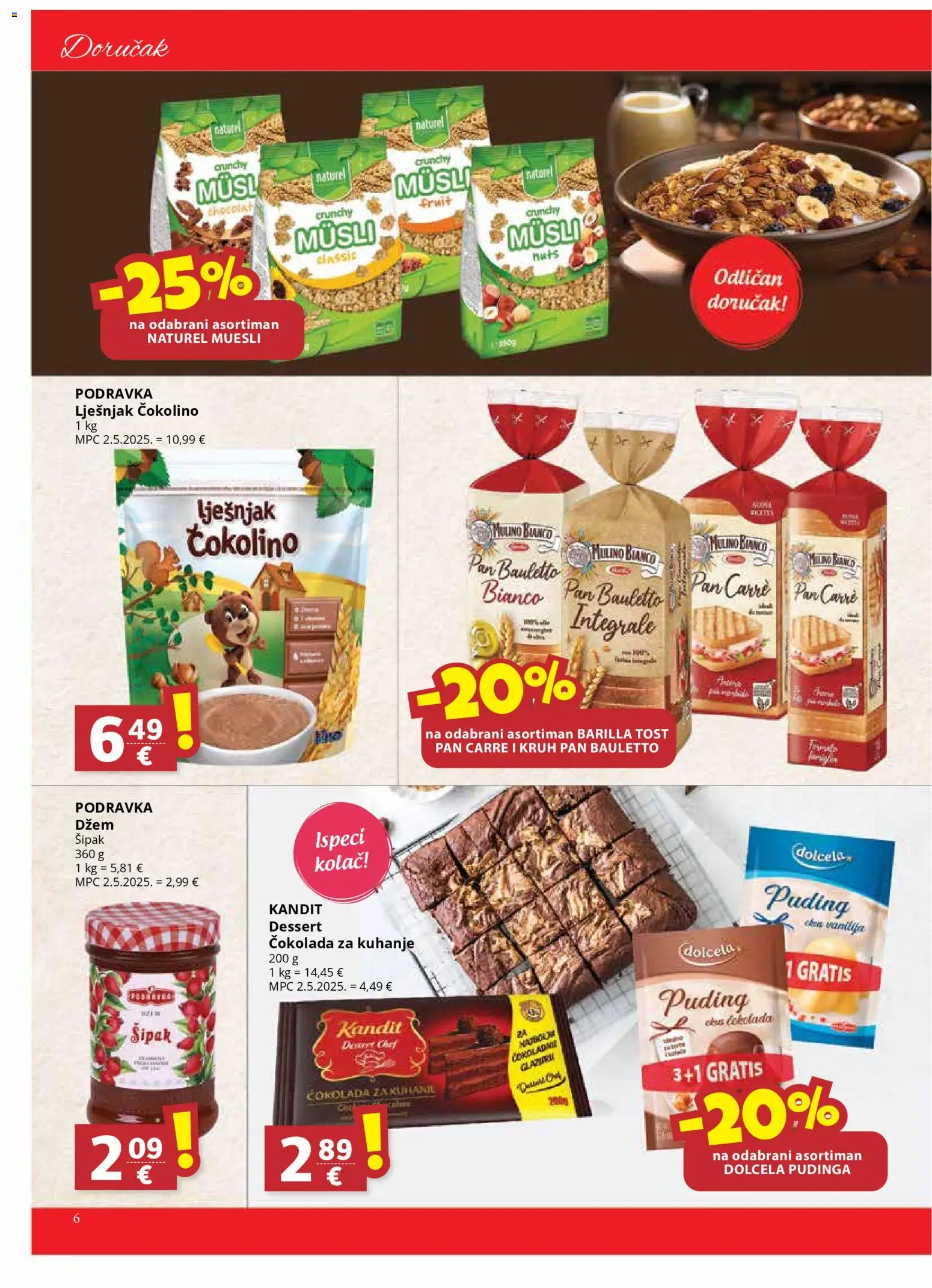 Ribola katalog | vrijedi od 22.10.2025 | Stranica: 6 | Proizvodi: Puding, Lješnjak, Džem, Čokolino