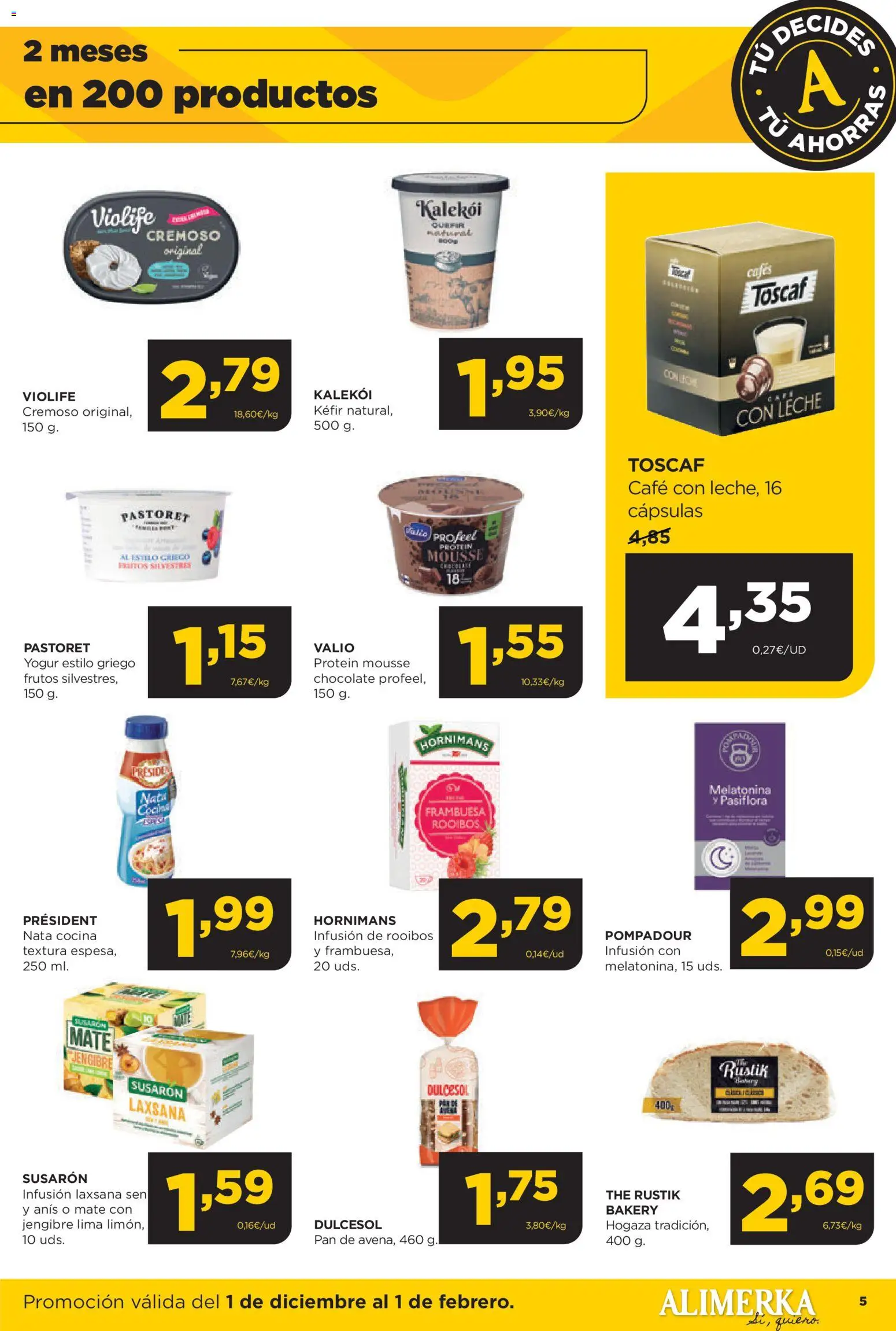 Alimerka folleto │ válido desde el 01.12.2025 | Página: 5 | Productos: Lima, Pan, Chocolate, Cocina