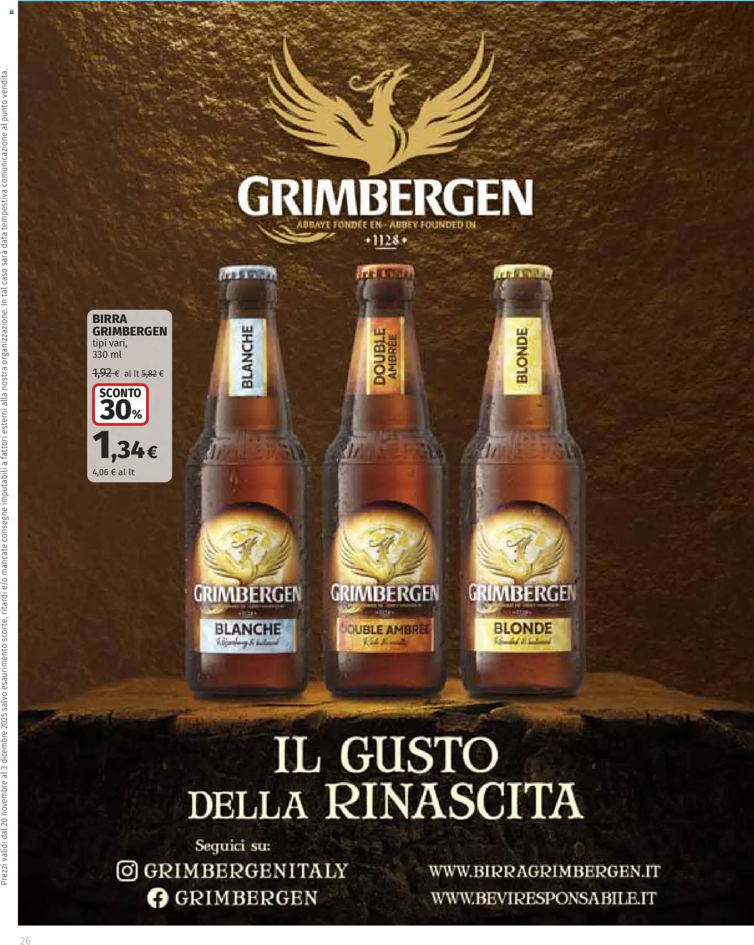 Volantino Ipercoop del 20.11.2025 | Pagina: 26 | Prodotti: Birra, Data