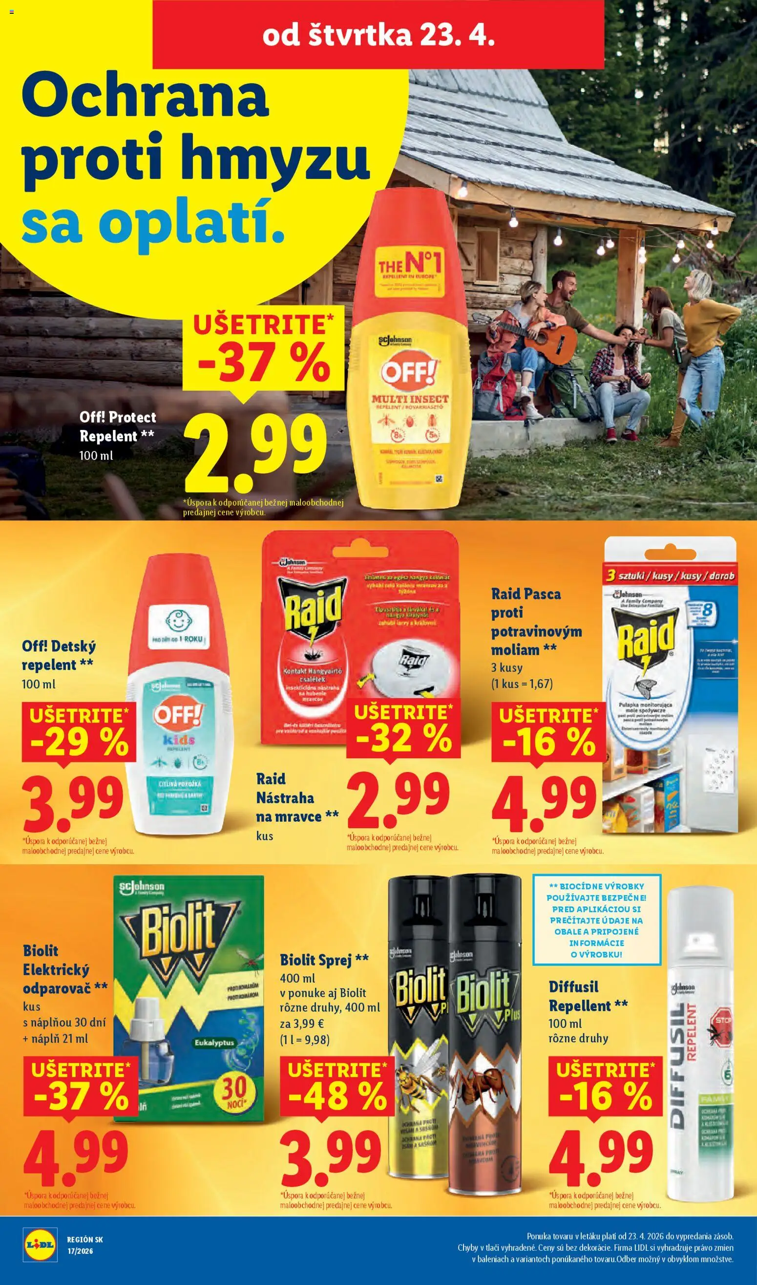 Nové Lidl akcie – leták je platný od 20.04.2026 | Strana: 71 | Produkty: Raid