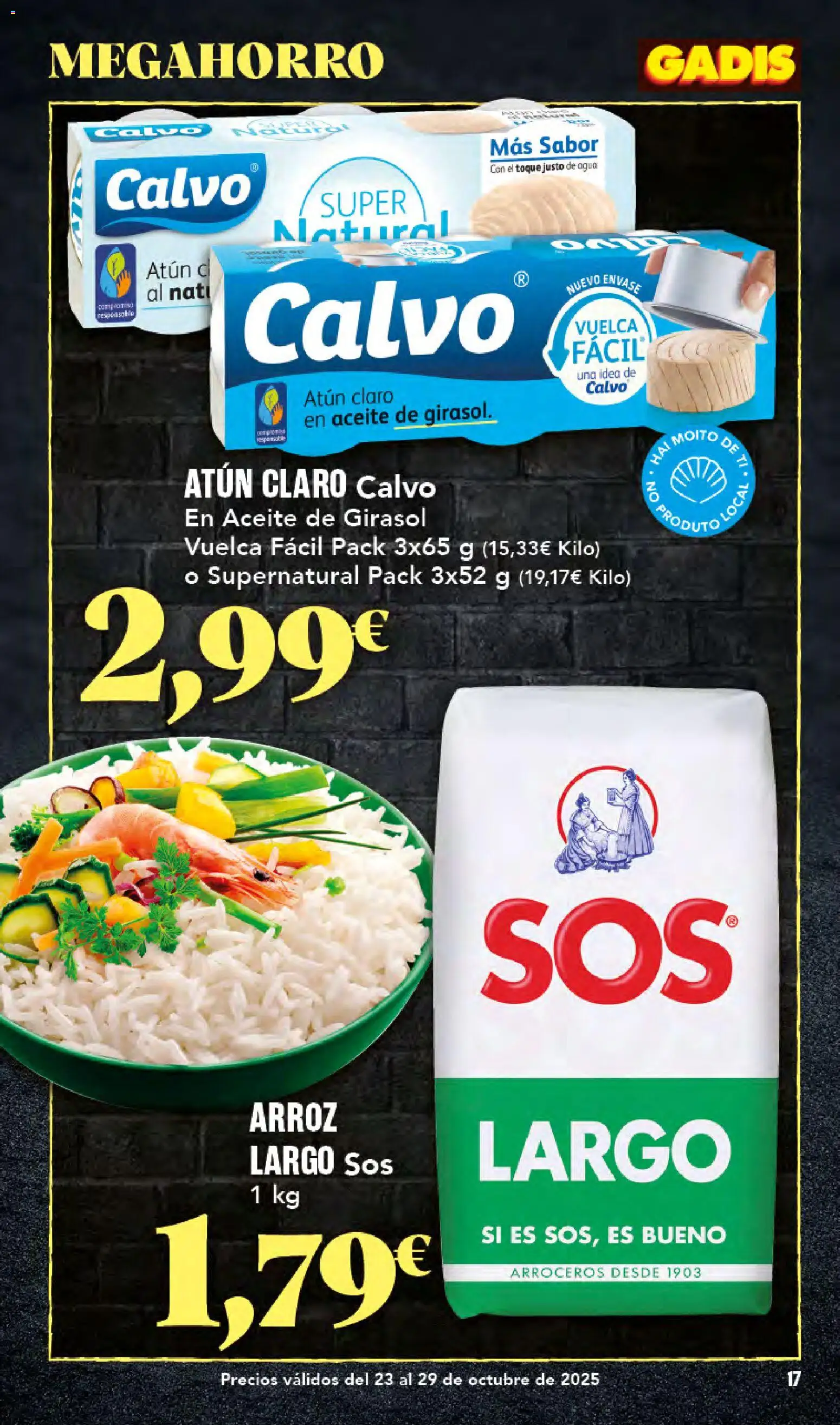 Gadis folleto │ válido desde el 23.10.2025 | Página: 17 | Productos: Aceite, Arroz, Aceite de girasol, Atún claro