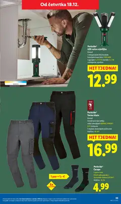 Parkside® Čarape, 5 pari u setu. Visoki udio pamuka i elastansko vlakno (LYCRA®). Veličine: 39-46 - Pregled kataloga iz trgovine Lidl, vrijedi od 15.12.2025 | Stranica: 53 | Proizvodi: Svjetiljka, Hlače, Čarape, Parkside