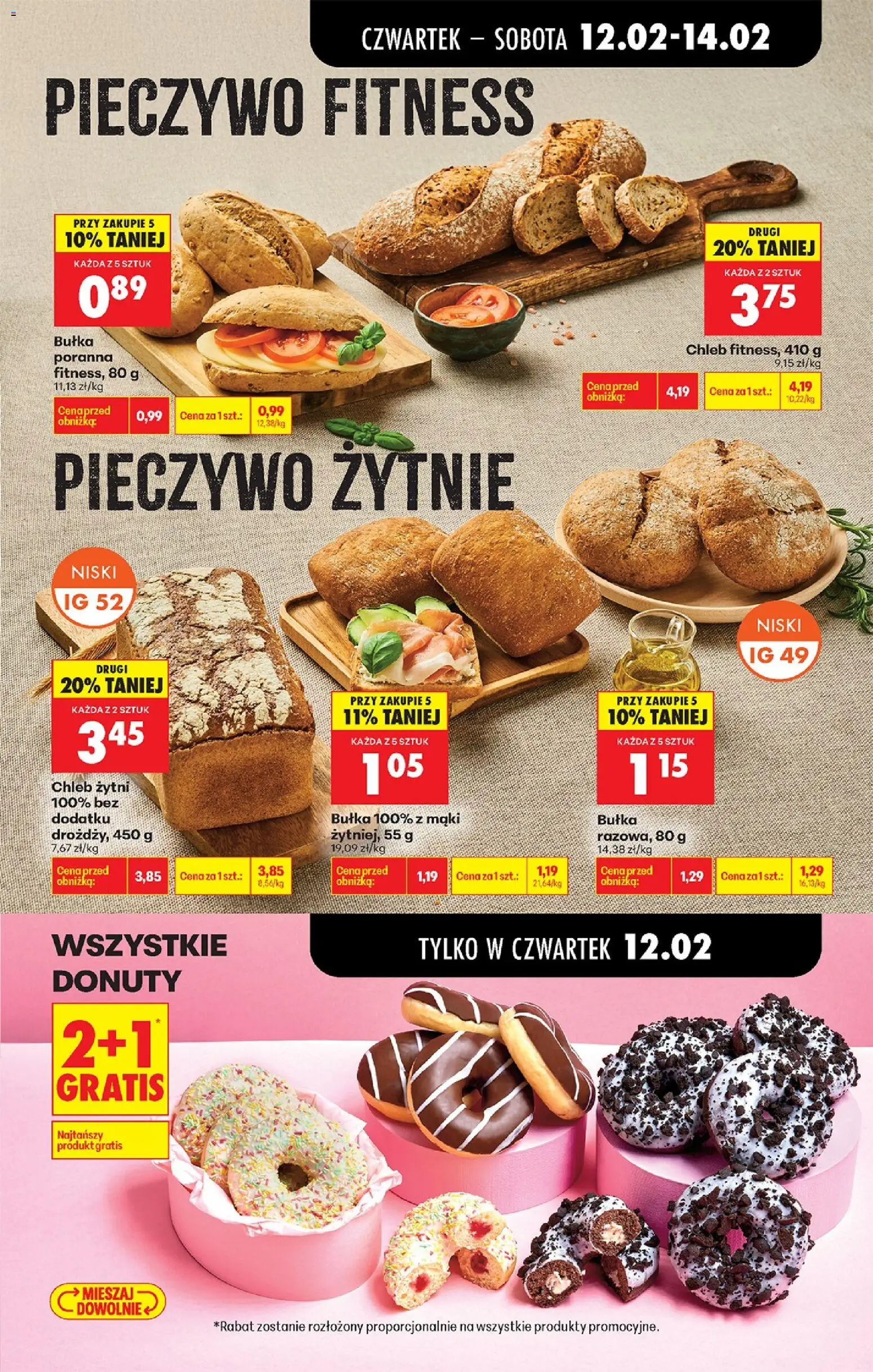 Biedronka gazetka - Oferta w tym tygodniu od 12.02.2026 | Strona: 47 | Produkty: Pieczywo, Chleb żytni, Bułka, Chleb