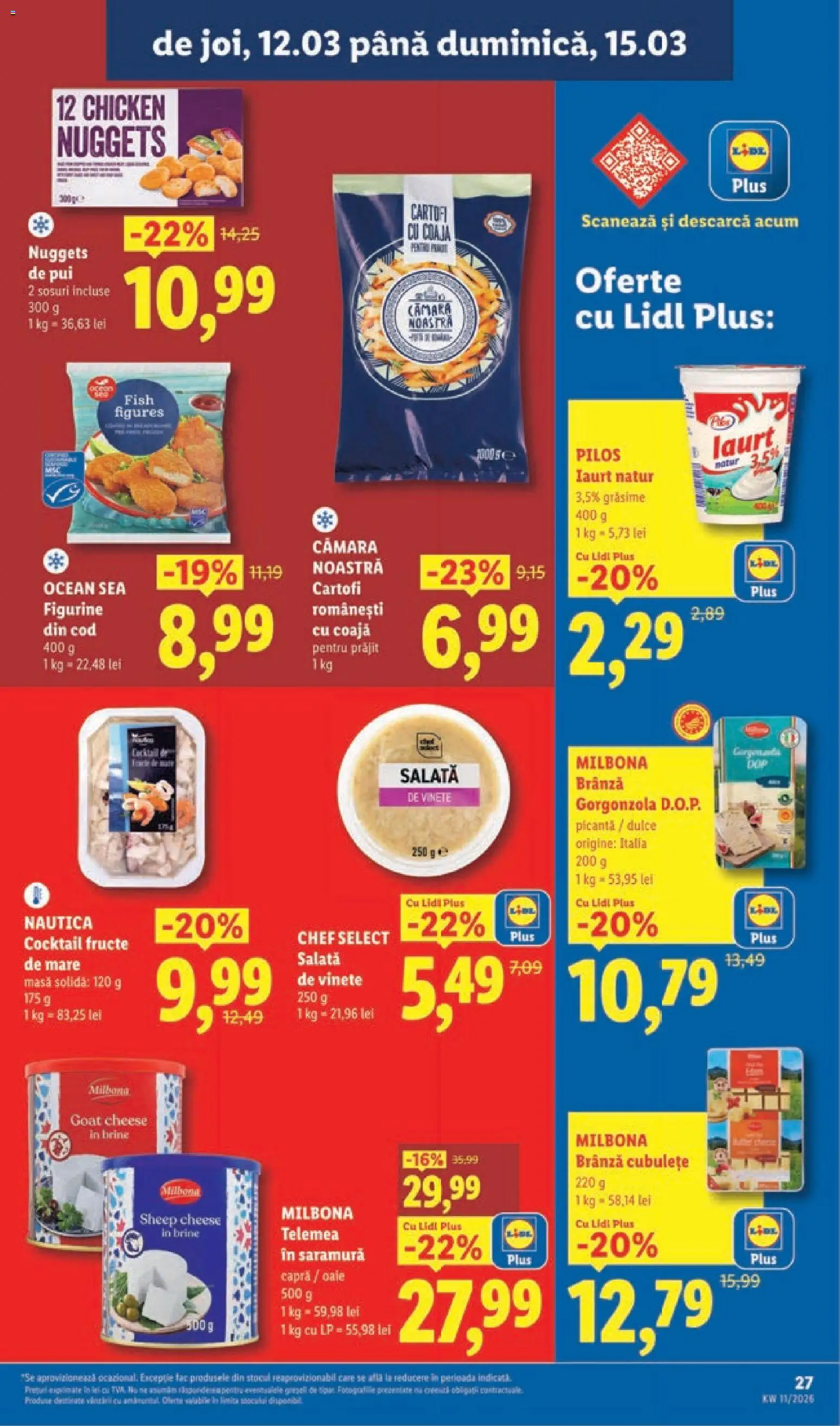 Noul catalog Lidl – valabil de la 09.03.2026 | Pagină: 27 | Produse: Masă, Brânză, Cocktail, Fructe