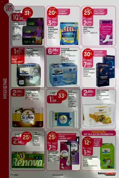 Pré-visualização Intermarché folheto válido de 19.02.2026 | Página: 42 | Produtos: Papel higiénico, Pensos higiénicos, Fraldas, Manteiga