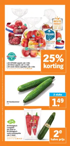 AH SPRANK appels zak 1 kilo, Apples in a bag, 1 kilo - Voorbeeld van een folder van Albert Heijn, geldig van 09.03.2026 | Pagina: 4