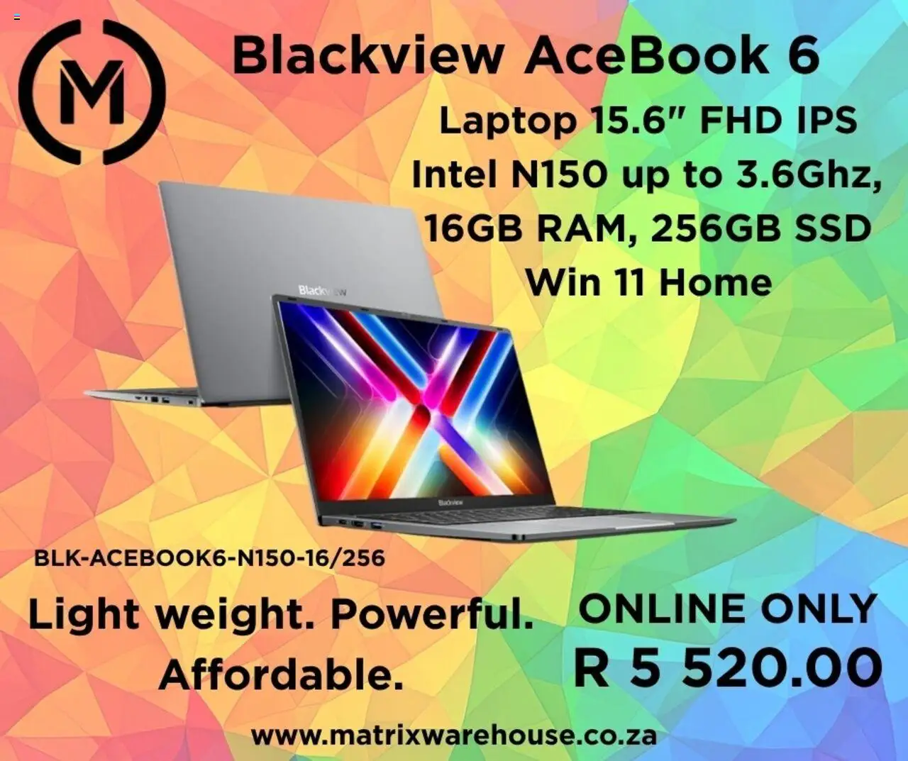 New Matrix Warehouse catalogue – valid from 16.10.2025 | Page: 1 | Products: Laptop, Light