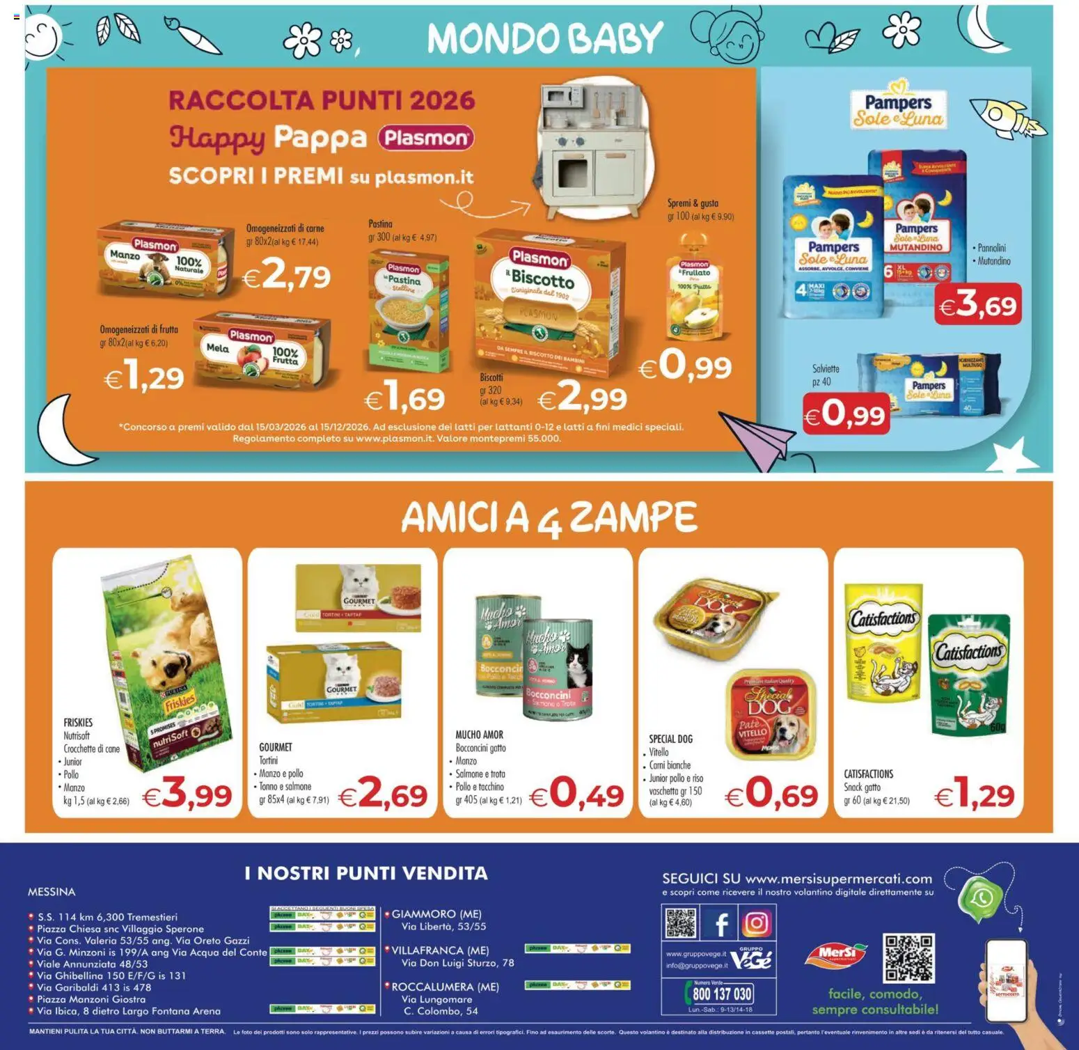 Volantino MerSi Supermercati del 22.04.2026 | Pagina: 16 | Prodotti: Salmone, Riso, Biscotti, Vitello