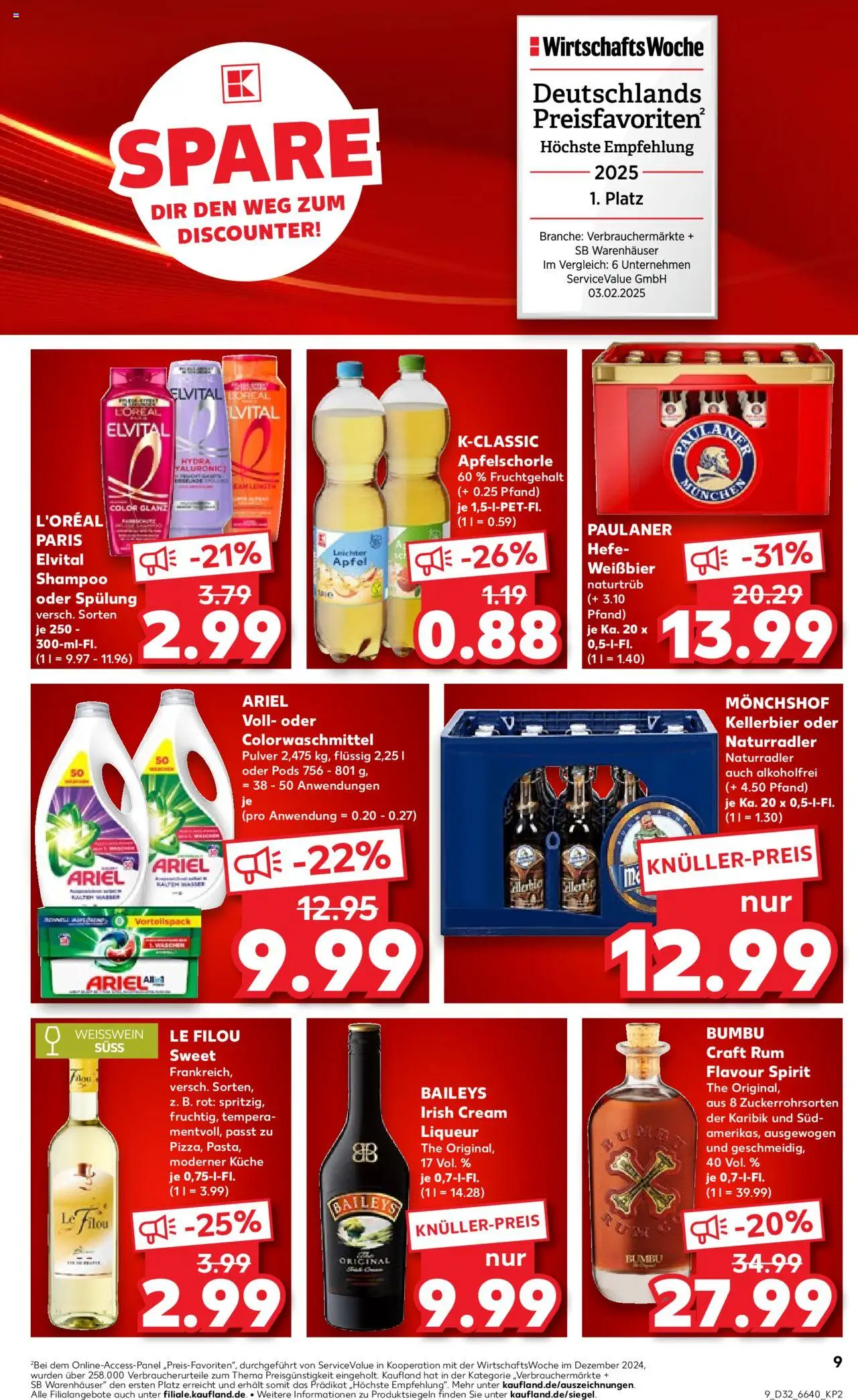 Kaufland prospekt Speyer	 - gültig ab dem 07.08.2025 | Seite: 9 | Produkte: Monchshof, Äpfel, Spülung, Apple