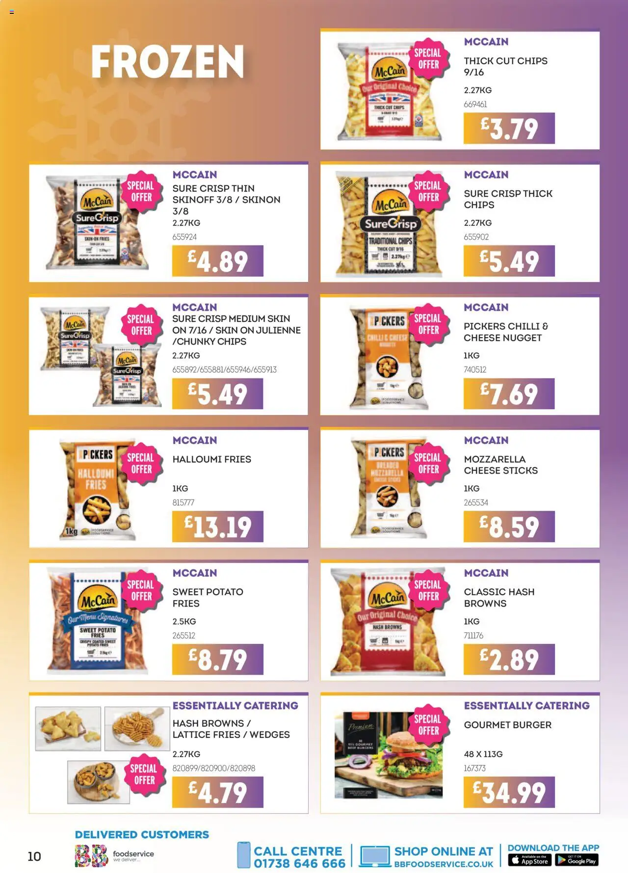  | Page: 10 | Products: Chilli, Burger, Cheese, Chips