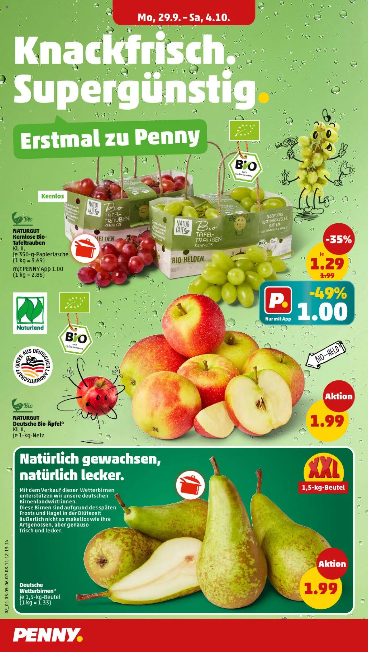 Penny Prospekt 	 – gültig ab 29.09.2025 | Seite: 2 | Produkte: Trauben