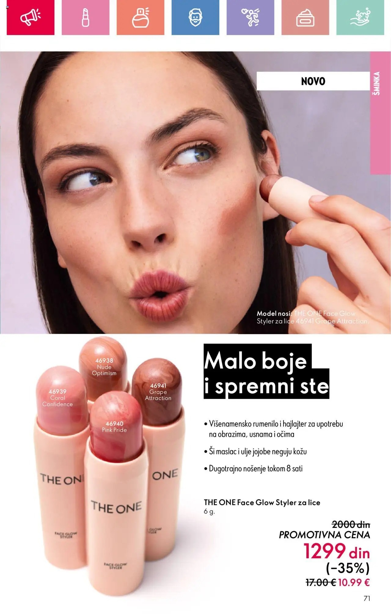 Oriflame katalog - važi od 22.06.2025 | Strana: 71 | Proizvode: Maslac, Šminka, Rumenilo, Ulje