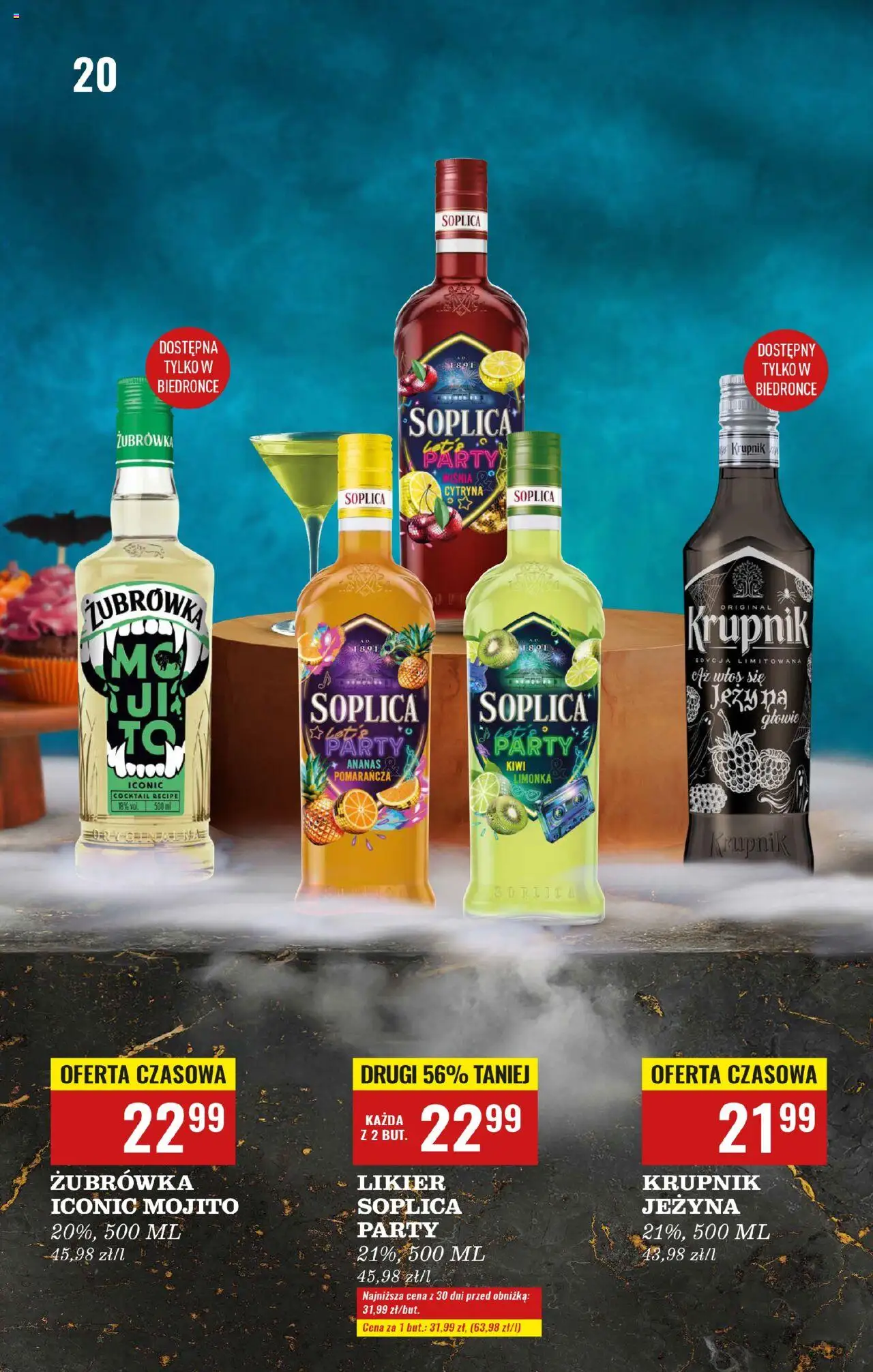 Biedronka gazetka - Czas na toast od 20.10.2025 | Strona: 20 | Produkty: Cytryna, Limonka, Żubrówka, Kiwi