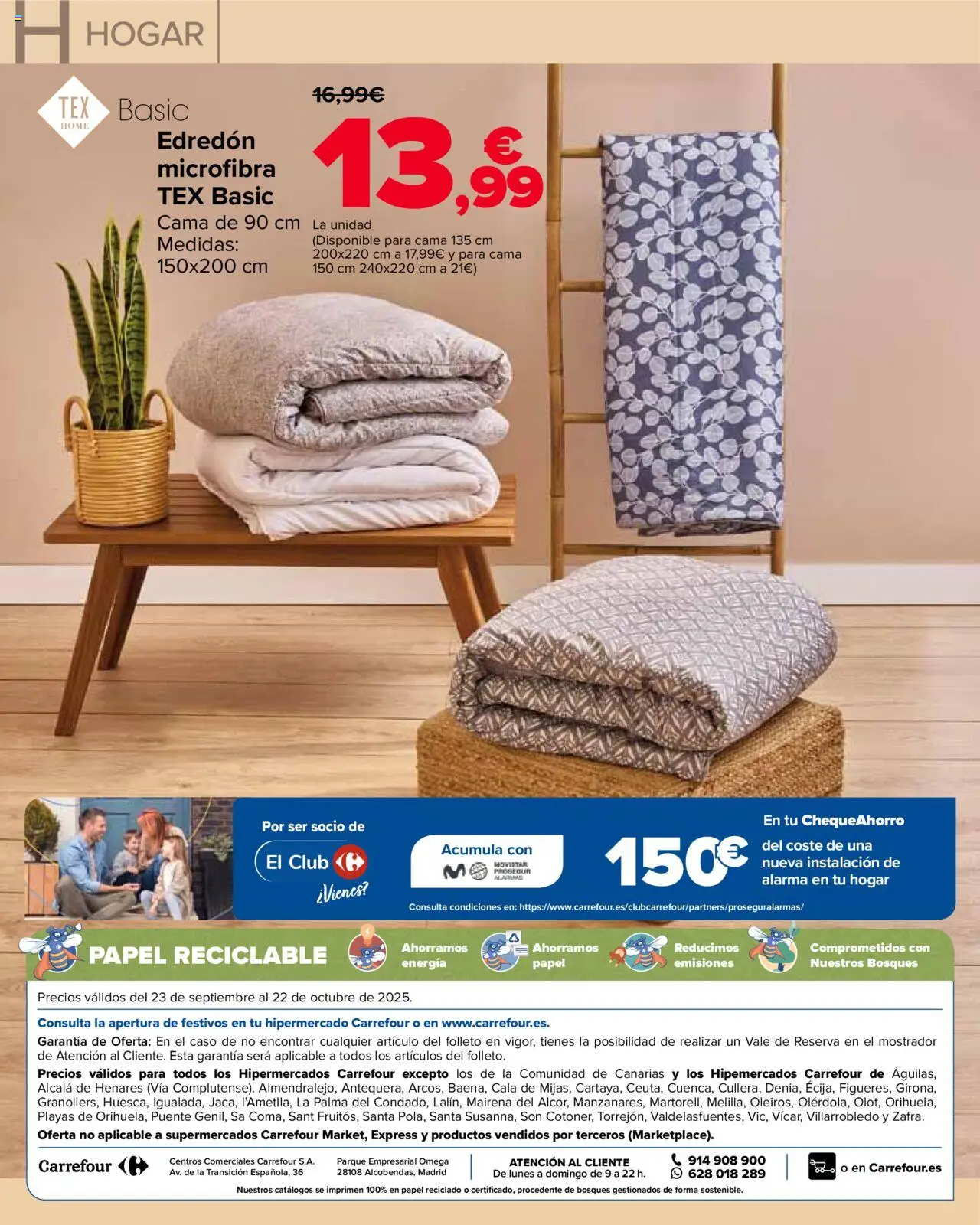 Carrefour folleto │ válido desde el 23.09.2025 | Página: 47 | Productos: Edredón, Cama
