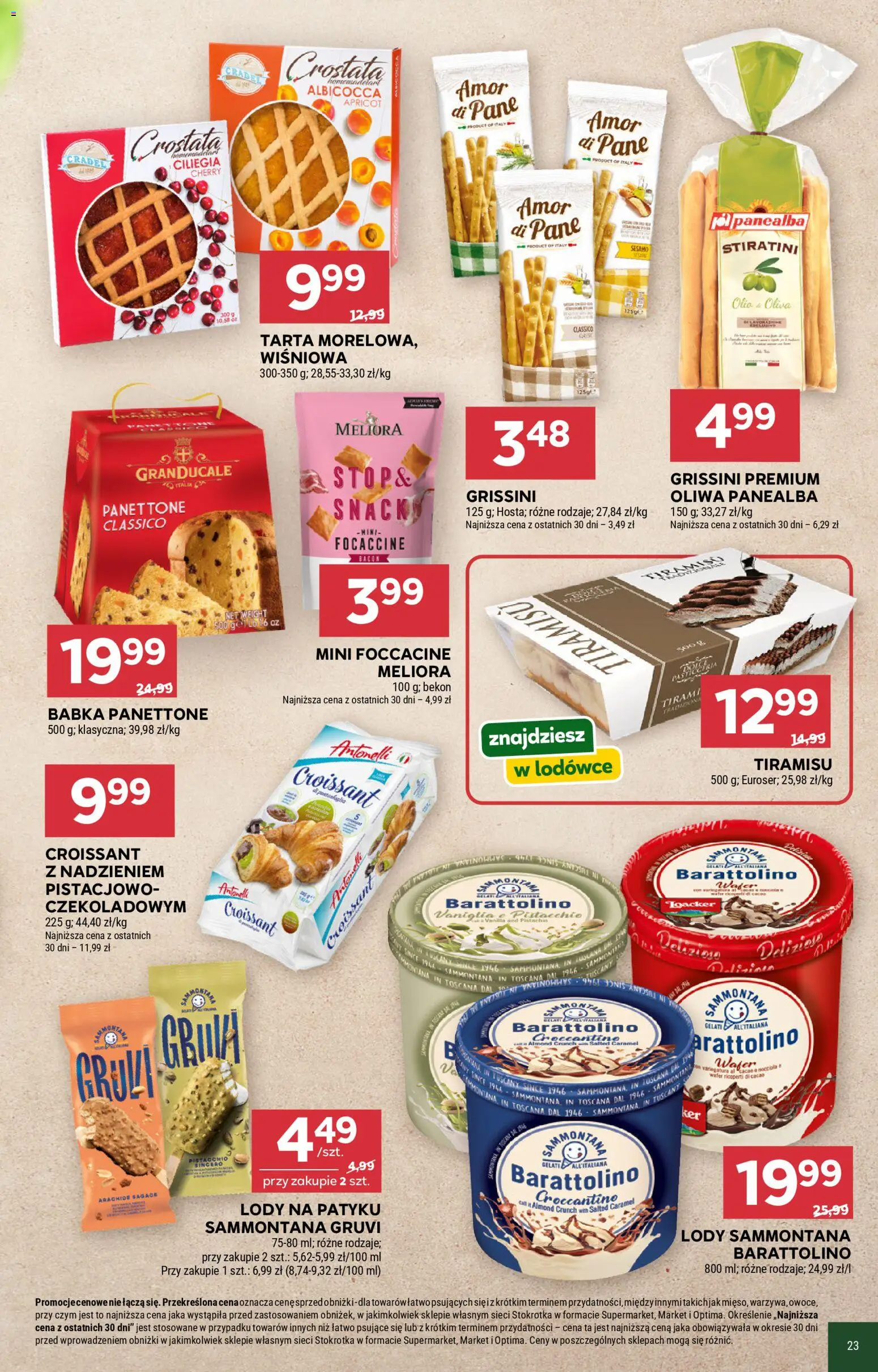 Stokrotka gazetka - Włochy od kuchni od 16.04.2026 | Strona: 8 | Produkty: Stokrotka, Tiramisu, Lody, Owoce