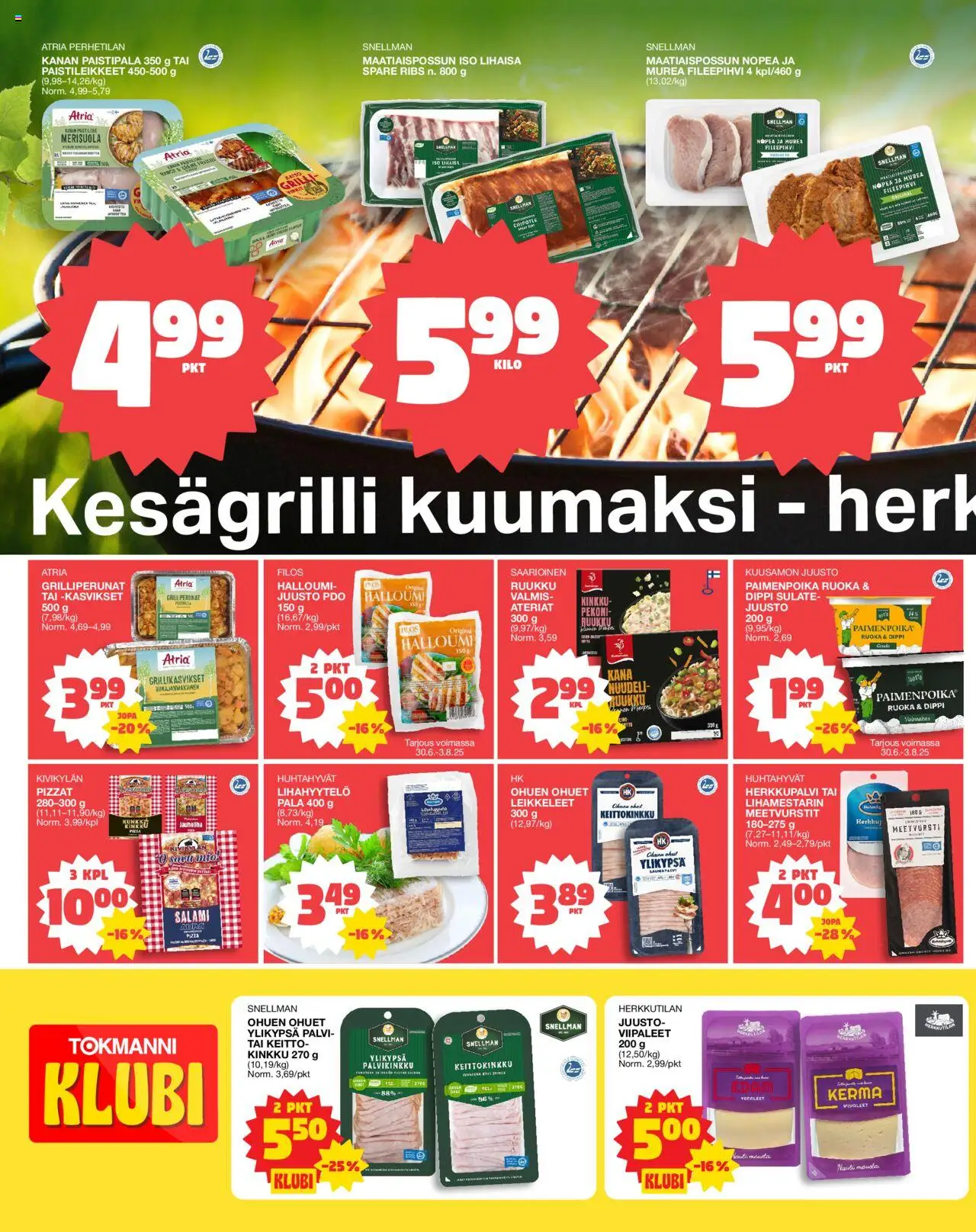  | Sivu: 2 | Tuotteet: Grilli, Pekoni, Pizza, Halloumi
