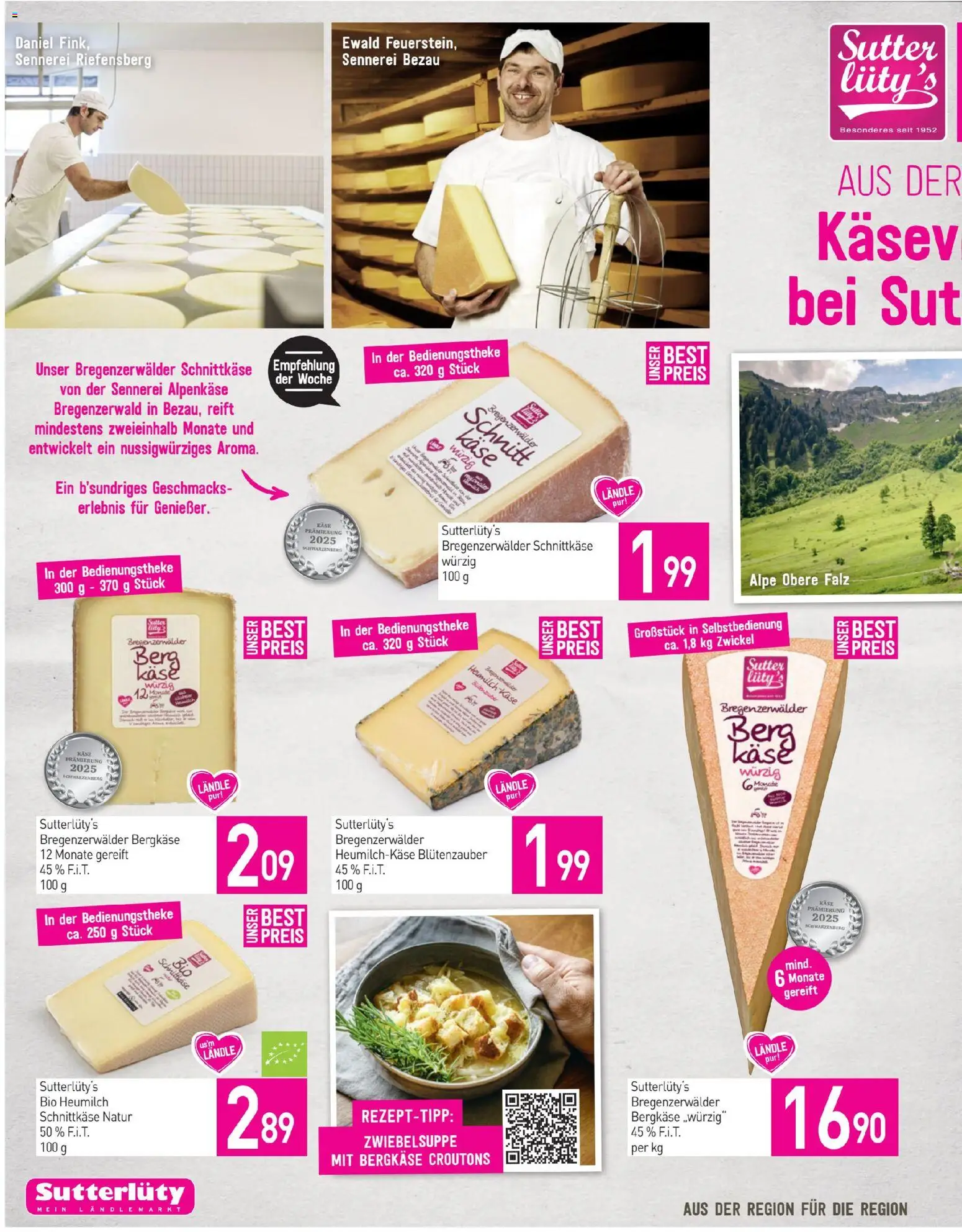 Sutterlüty Flugblatt gültig ab 15.01.2026 | Seite: 10 | Produkte: Käse