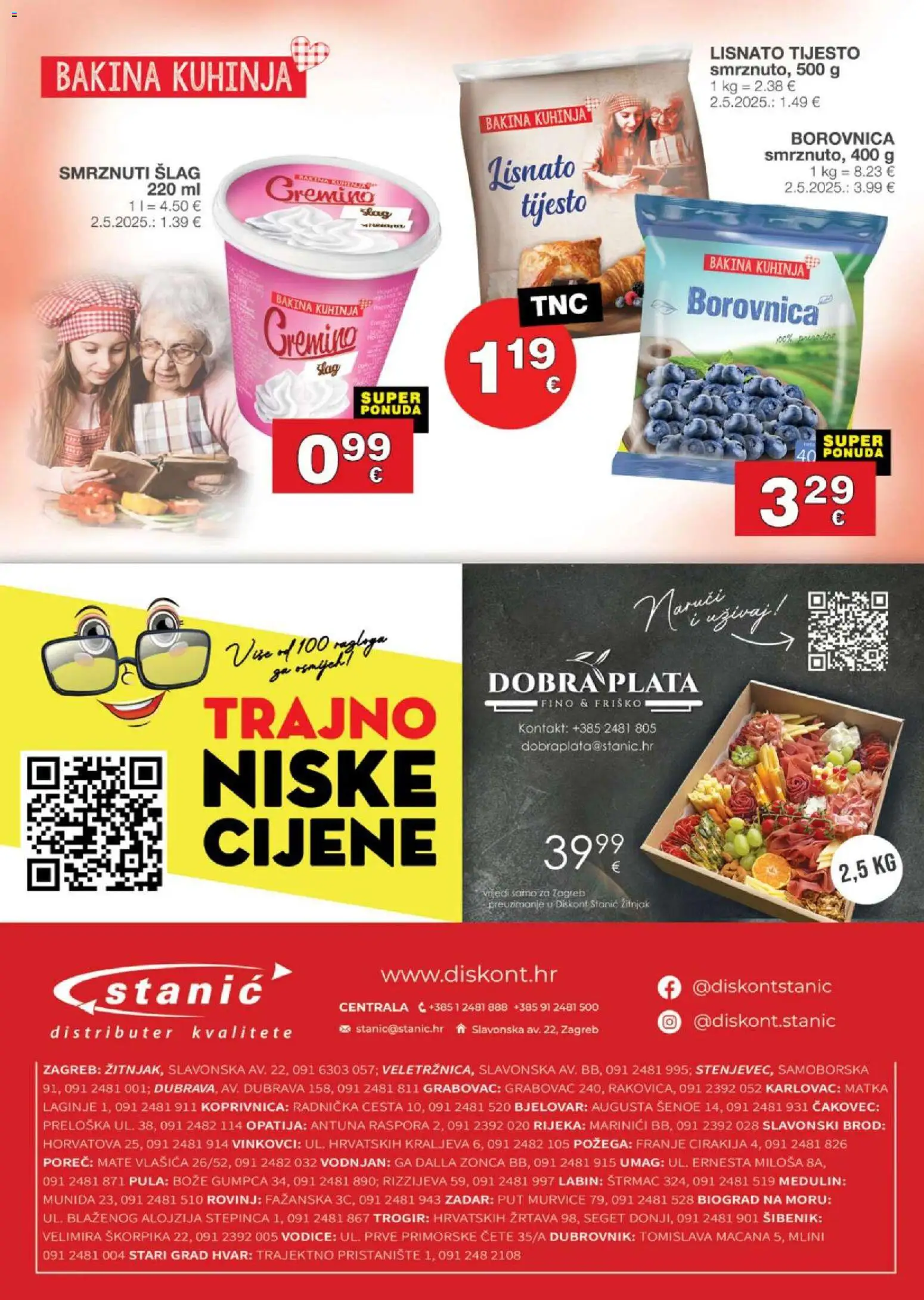 Stanić Diskont katalog | vrijedi od 13.11.2025 | Stranica: 16 | Proizvodi: Lisnato tijesto, Borovnica, Šlag, Kuhinja