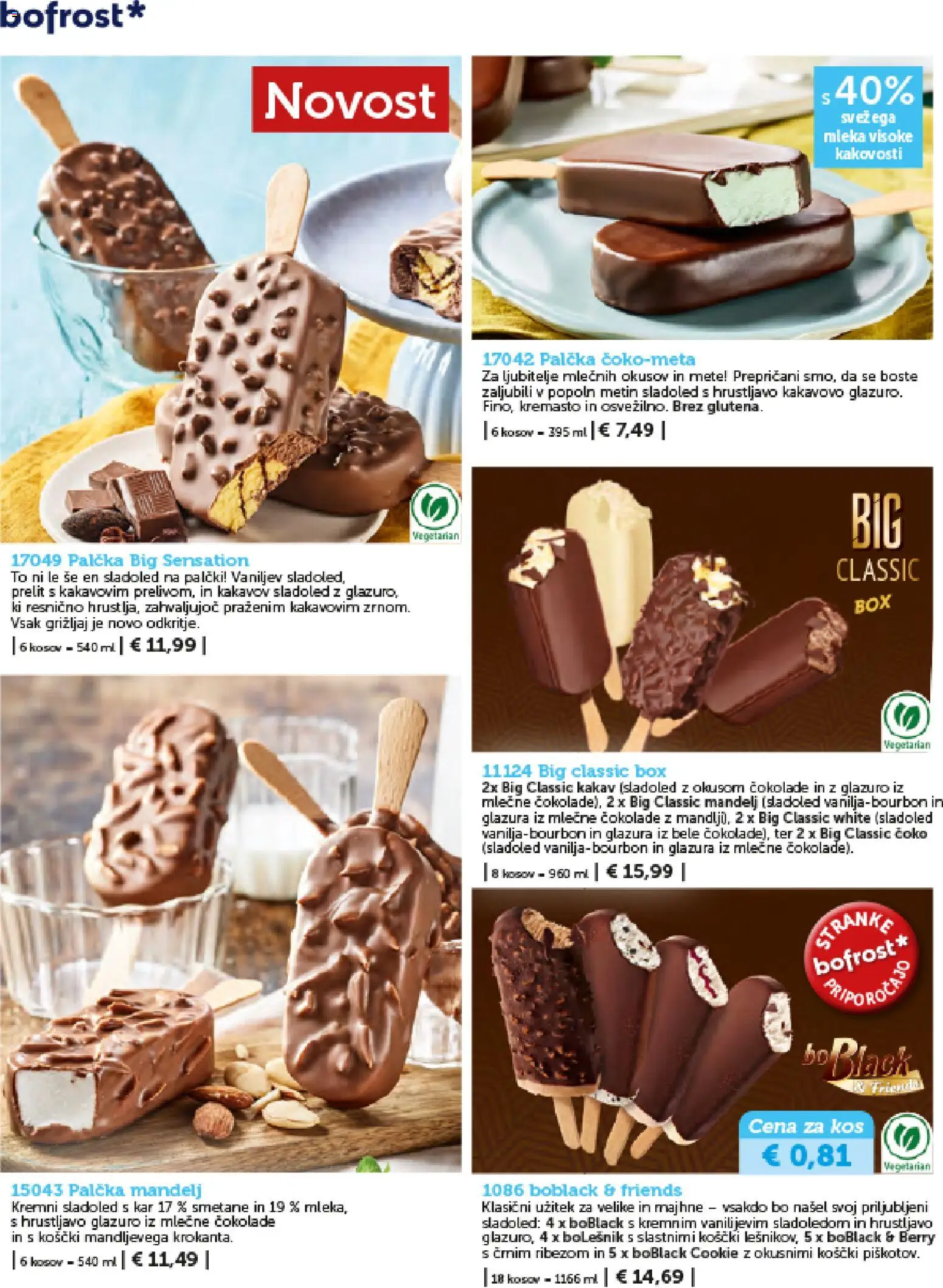 Novi Bofrost katalog ponudbe – veljaven od 01.02.2026 | Stran: 14 | Izdelki: Kos, Kakav, Sladoled