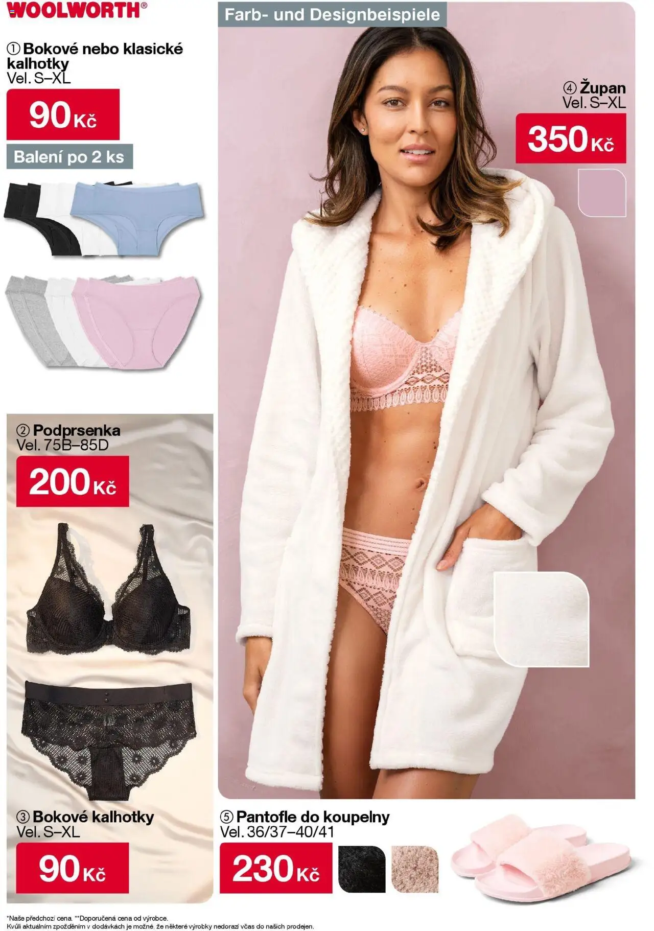 Woolworth leták od 03.10.2025 - akční nabídka | Strana: 25 | Produkty: Kalhotky, Podprsenka, Župan, Pantofle