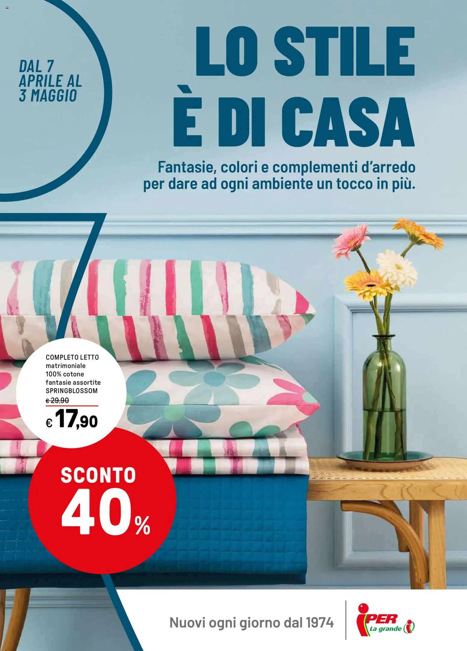 Volantino Iper del 07.04.2026 | Pagina: 1 | Prodotti: Letto matrimoniale, Letto