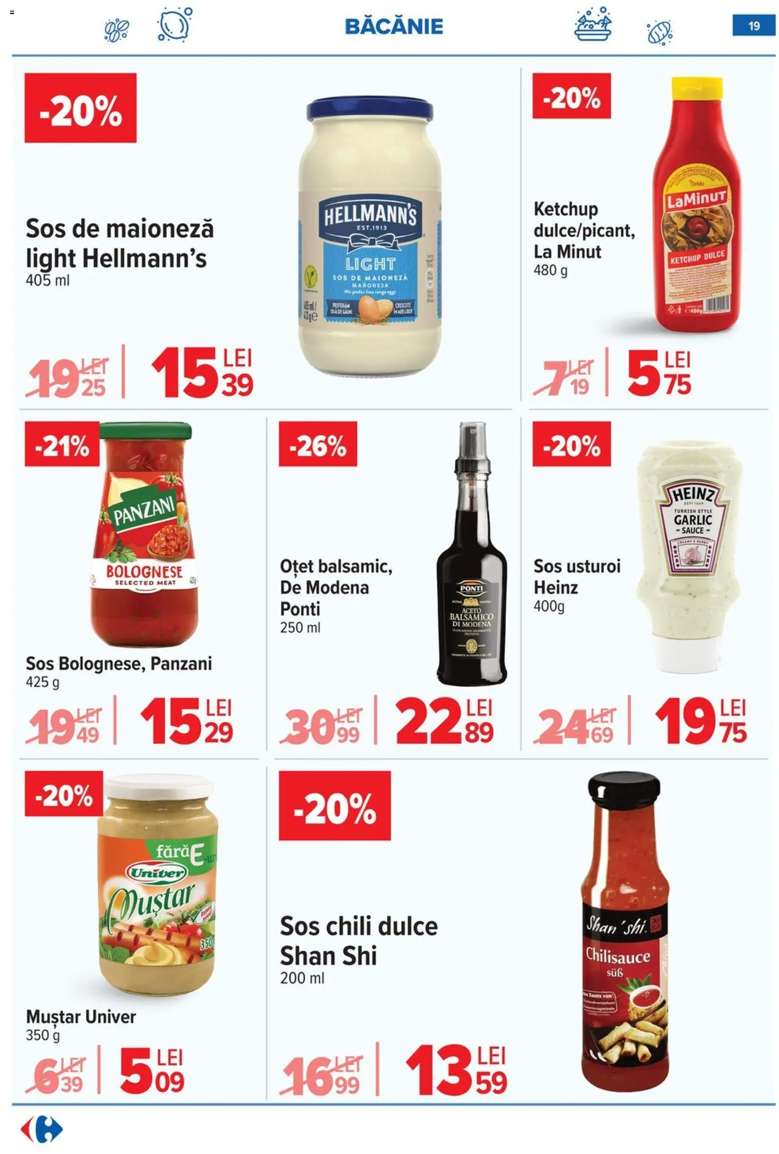 Noul catalog Carrefour – valabil de la 04.02.2026 | Pagină: 21 | Produse: Oțet, Muștar, Maioneză, Usturoi