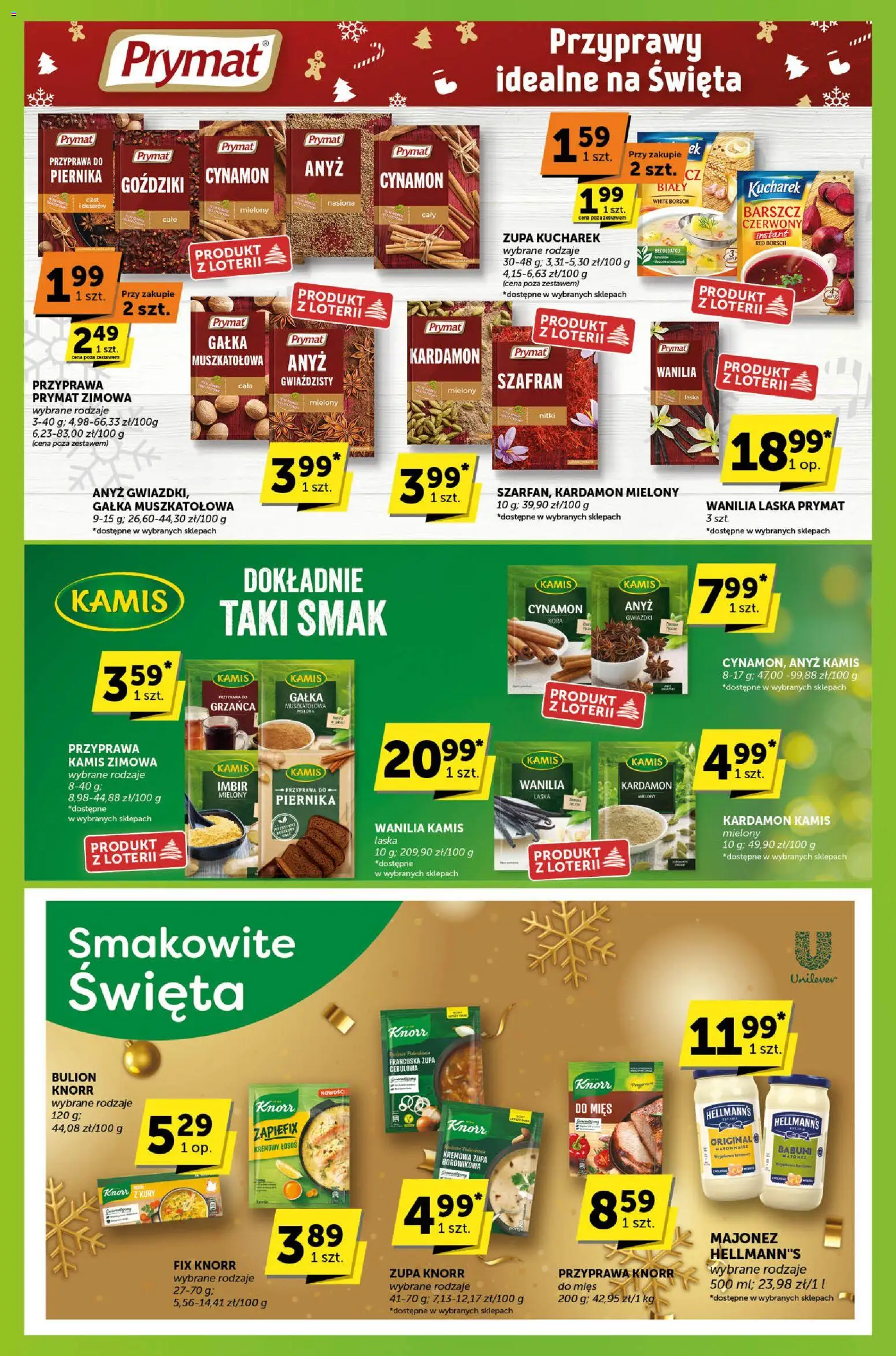 ABC Gazetka - Sprawdź, co więcej od 11.12.2025 | Strona: 3 | Produkty: Gałka muszkatołowa, Goździki, Łosoś, Szafran