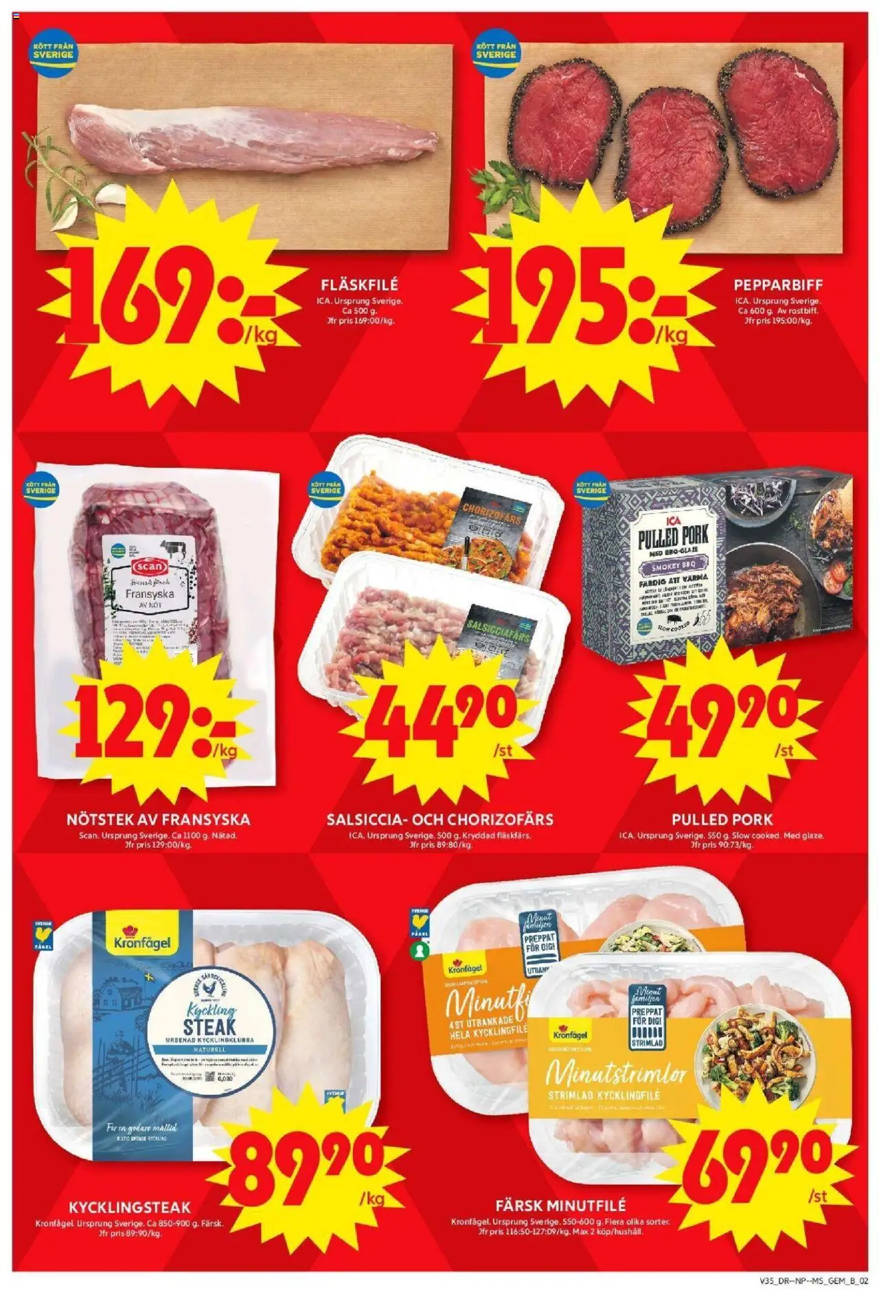 ICA Maxi reklamblad aktuell från 25.08.2025 | Sida: 2 | Produkter: Kycklingklubba, Kycklingfile, Chorizo