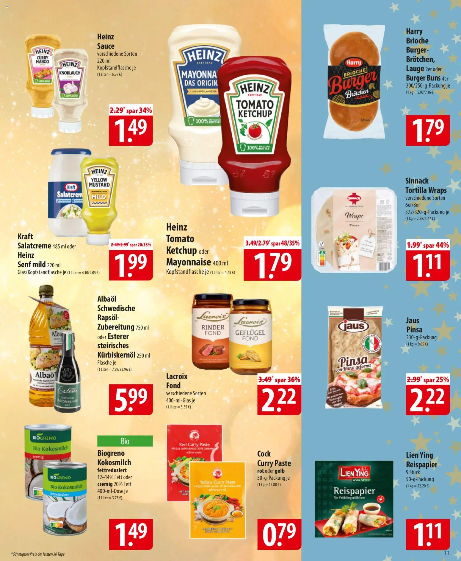 Famila Prospekt 	 – gültig ab 22.12.2025 | Seite: 13 | Produkte: Kürbiskernöl, Rapsöl, Burger, Mayonnaise