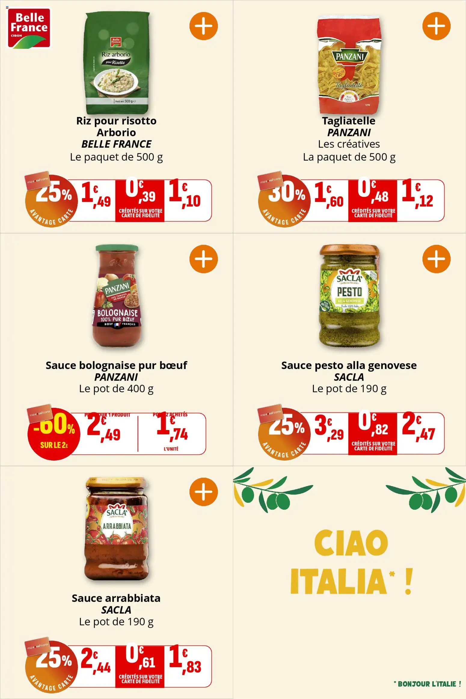 {H1} | Page: 6 | Produits: Poids, Pesto, Sauce bolognaise, Tomates