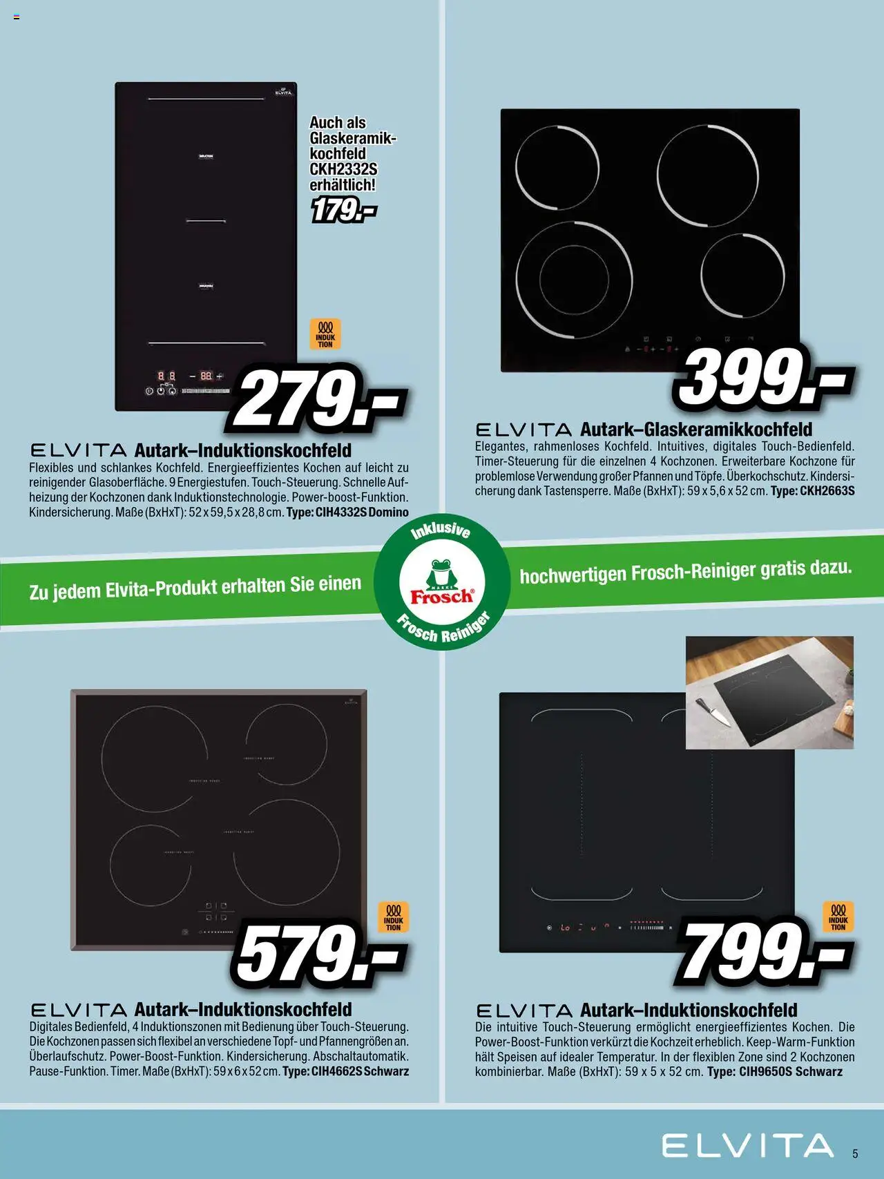 RED ZAC Flugblatt gültig ab 17.09.2025 | Seite: 5 | Produkte: Kochfeld