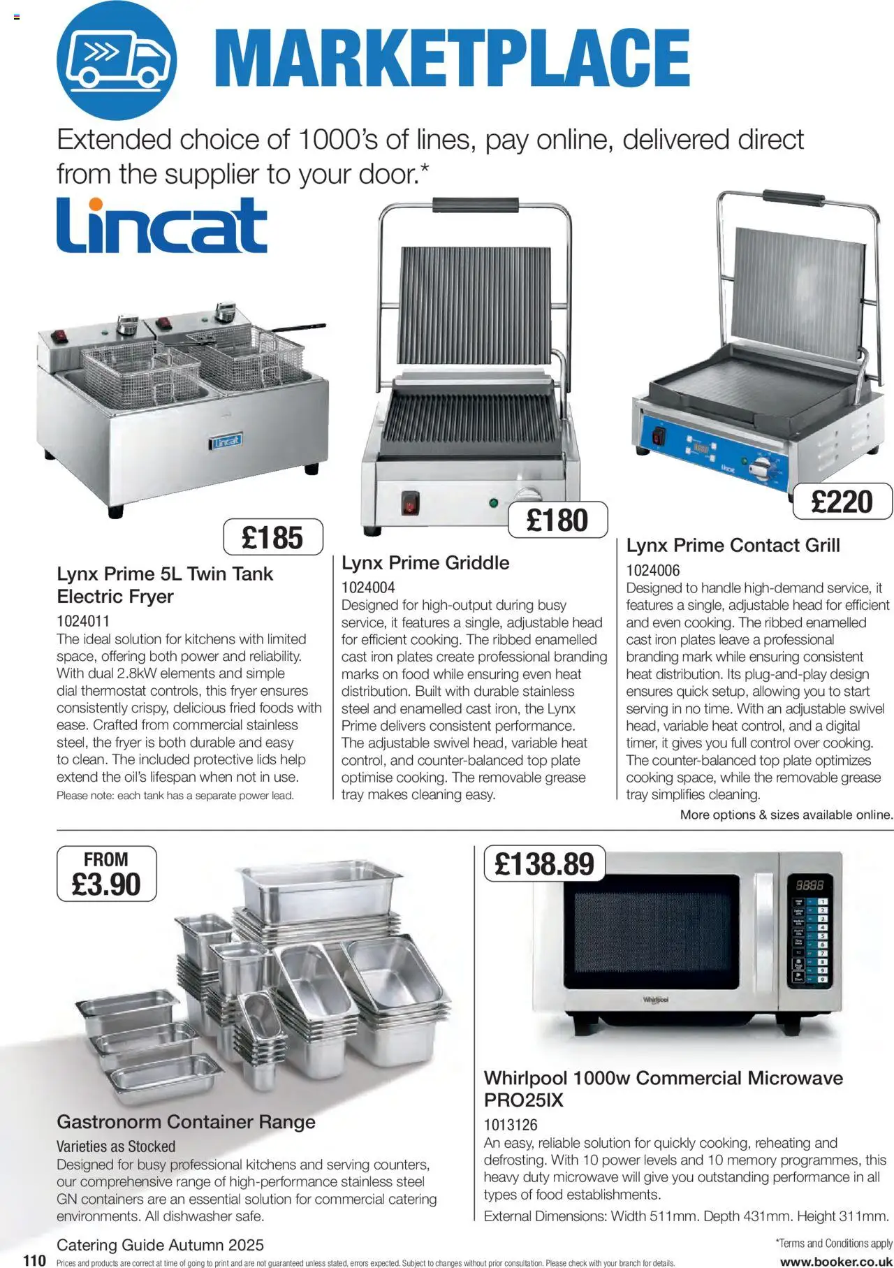 {H1} | Page: 110 | Products: Microwave, Dishwasher, Grill, Fryer
