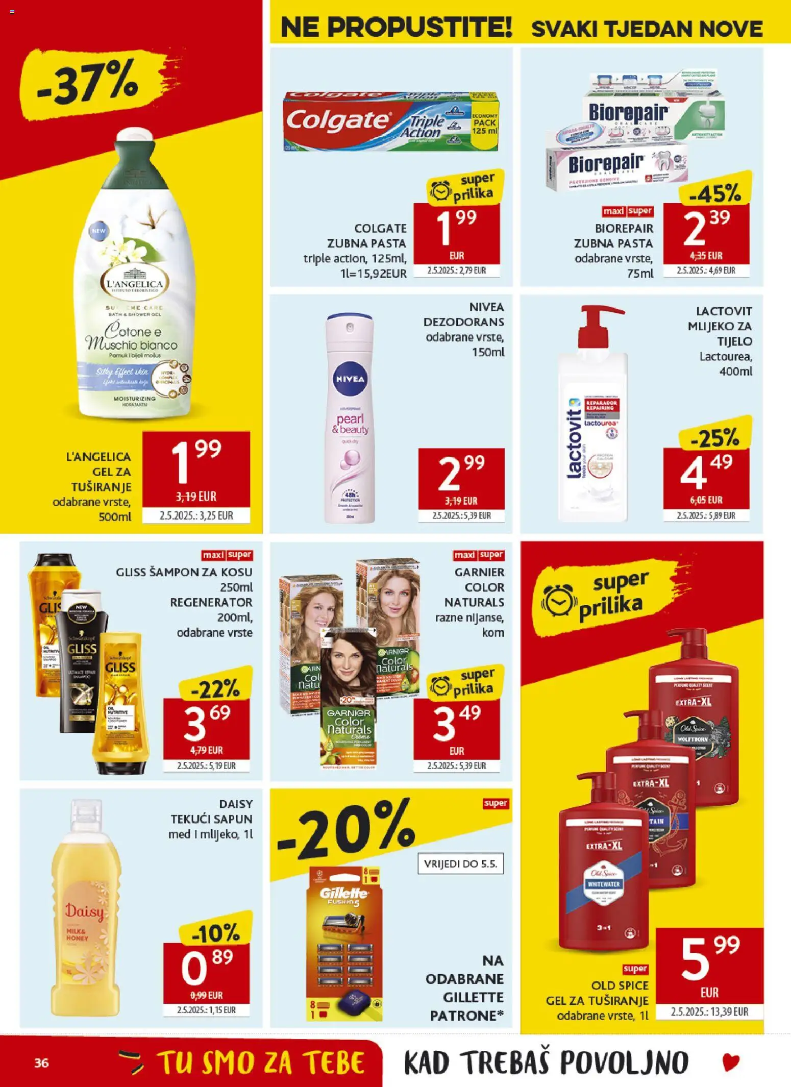 Konzum katalog | vrijedi od 22.04.2026 | Stranica: 36 | Proizvodi: Mlijeko, Sapun, Garnier, L'Angelica