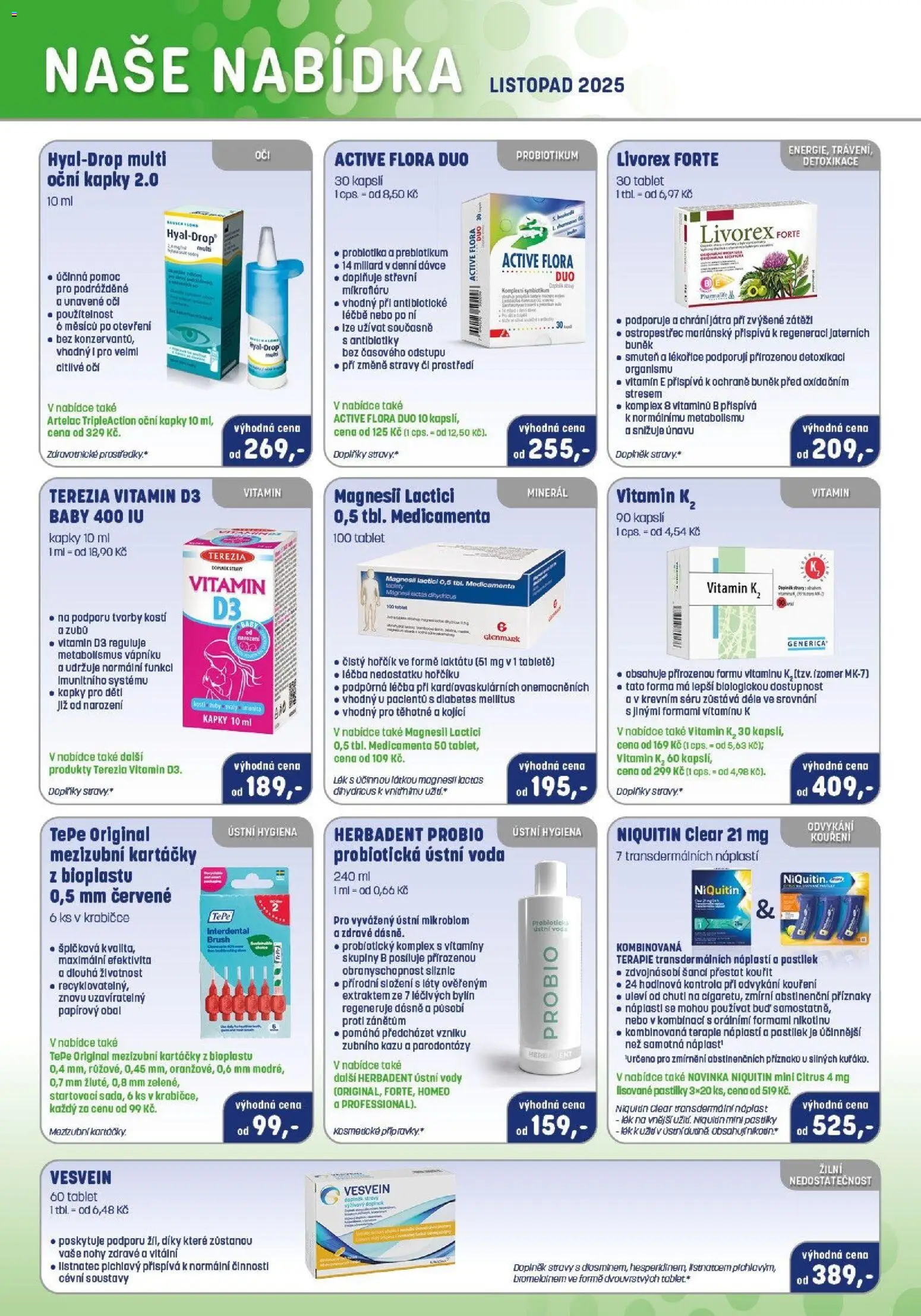 Pharmapoint leták od 01.11.2025 | Strana: 5 | Produkty: Oční kapky, Voda, Vitamíny, Flora