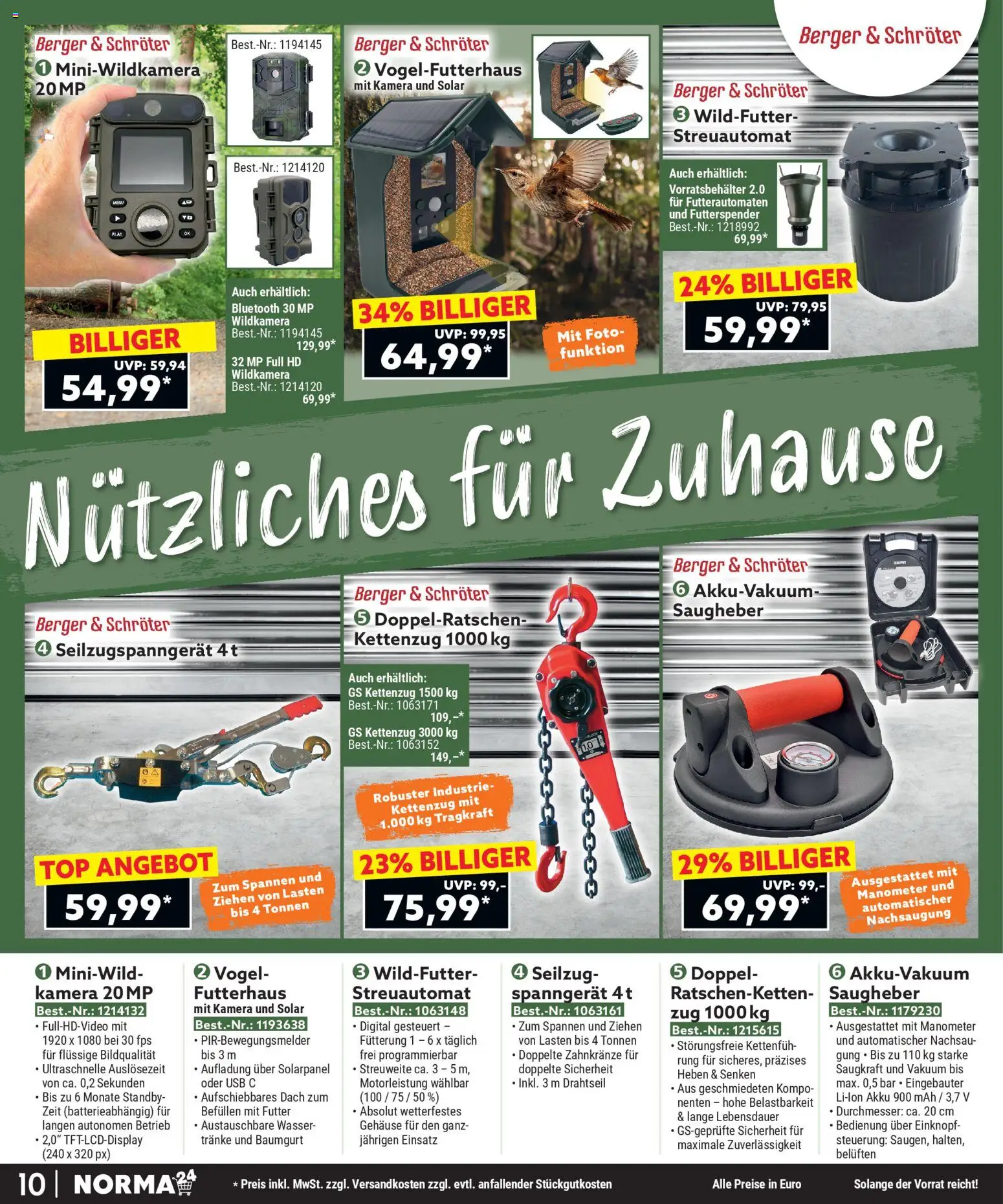 Norma Bestellmagazin Februar 2026 – gültig ab 01.02.2026 | Seite: 10 | Produkte: Kamera, Top, USB, Wasser